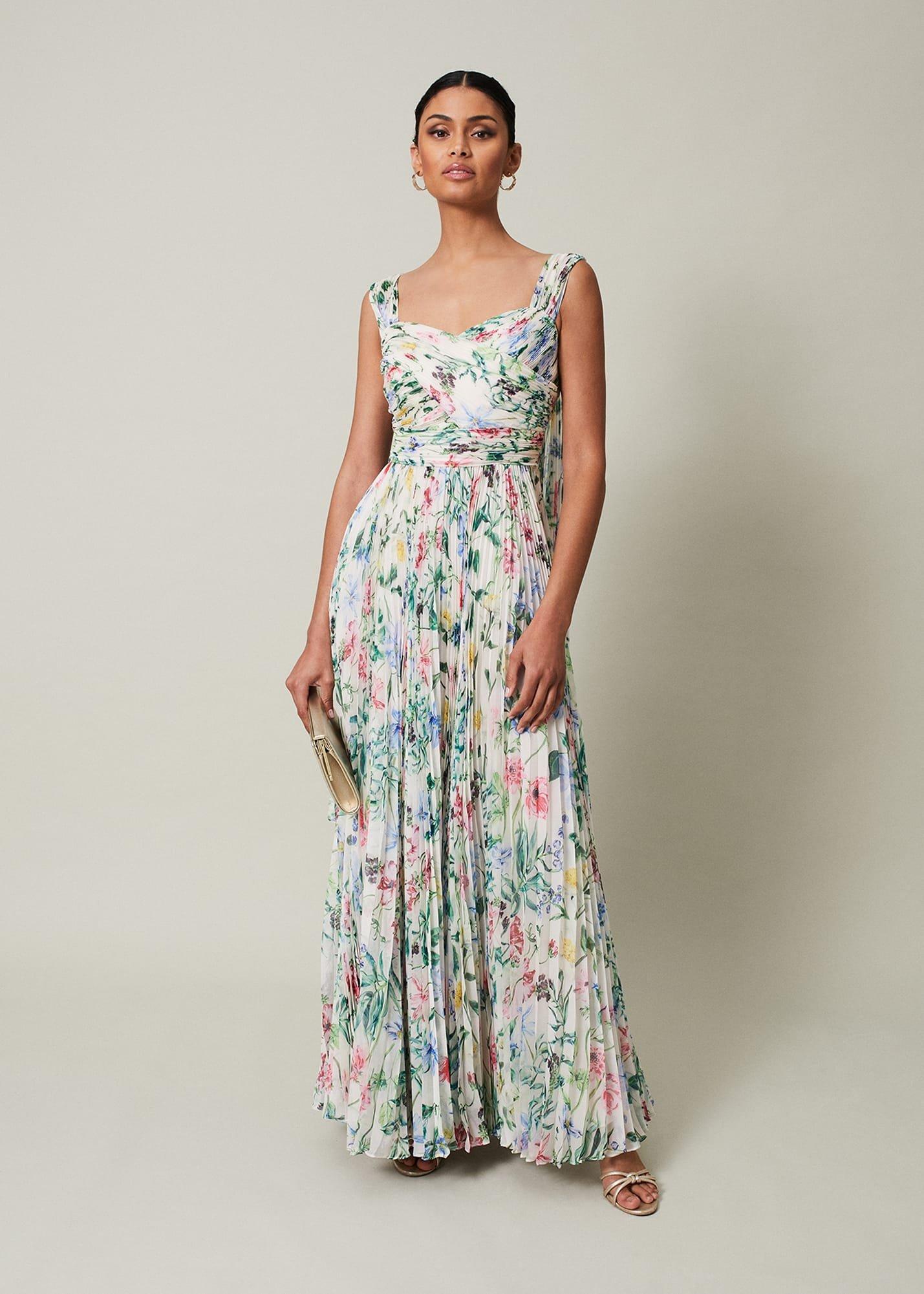Gretel Floral Pleated Maxi Dress