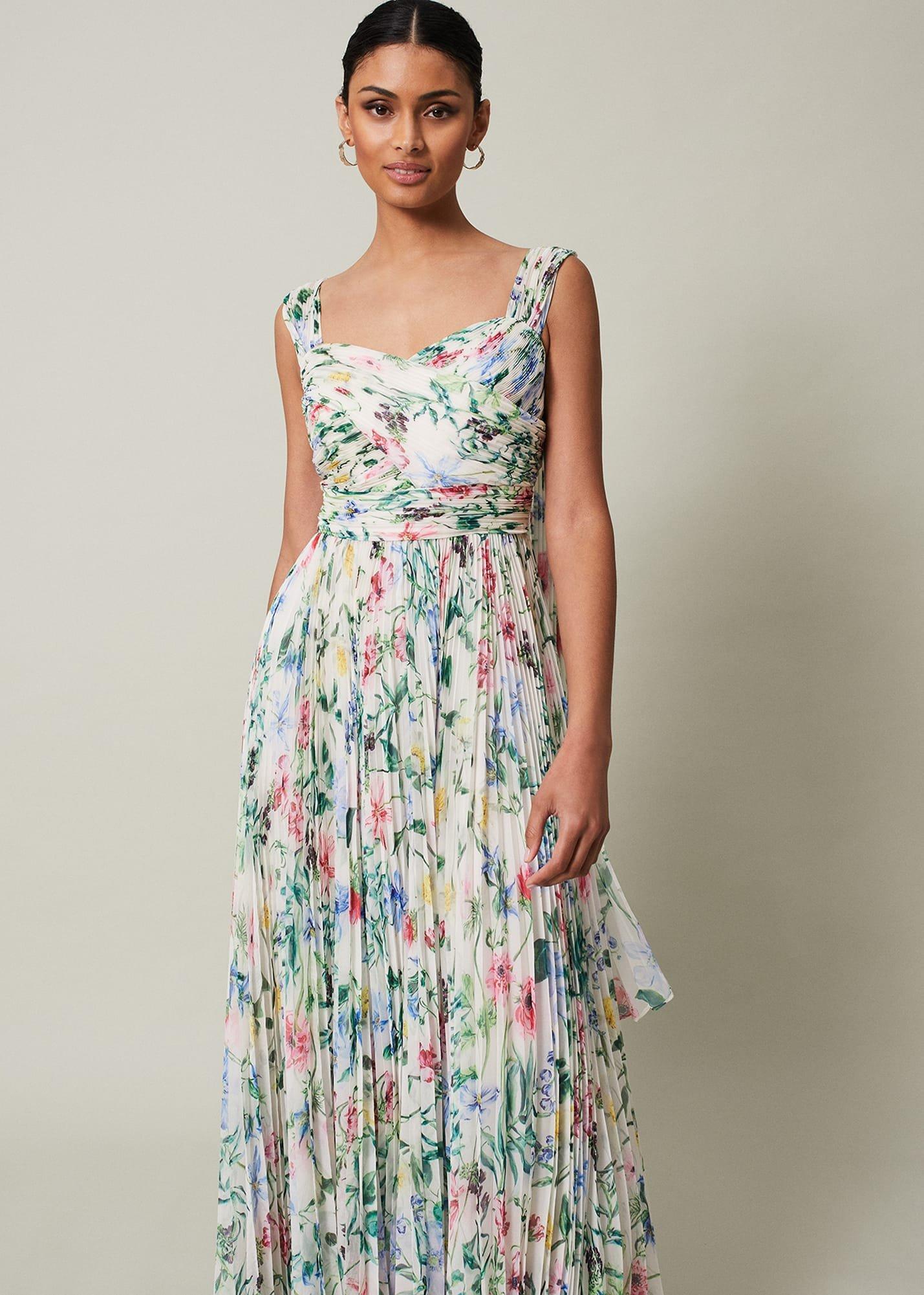 Gretel Floral Pleated Maxi Dress
