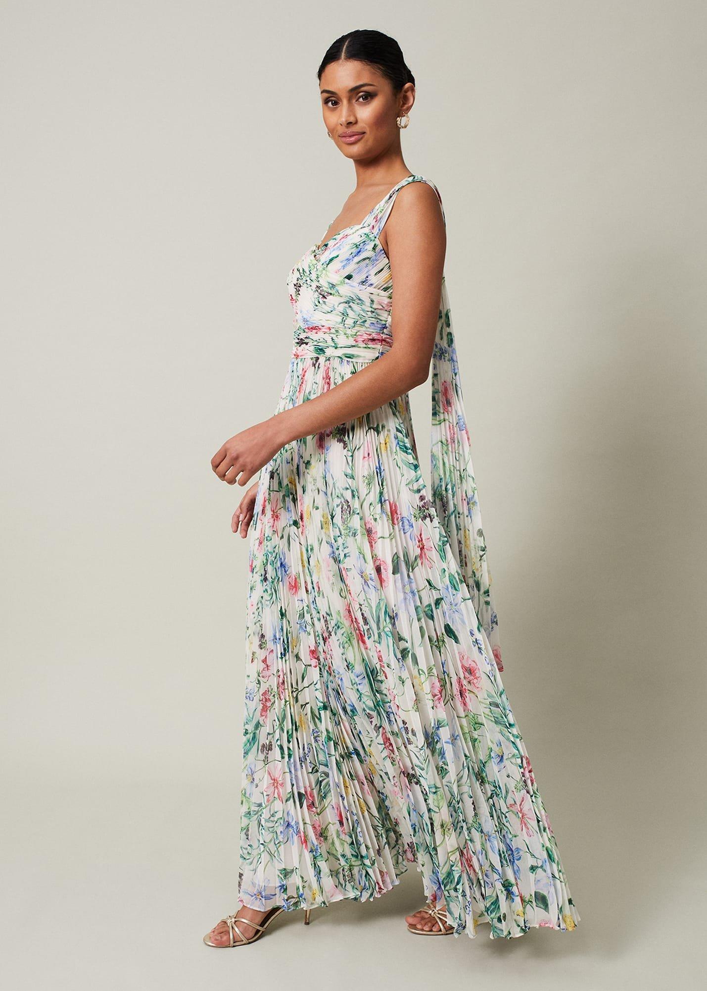 Gretel Floral Pleated Maxi Dress