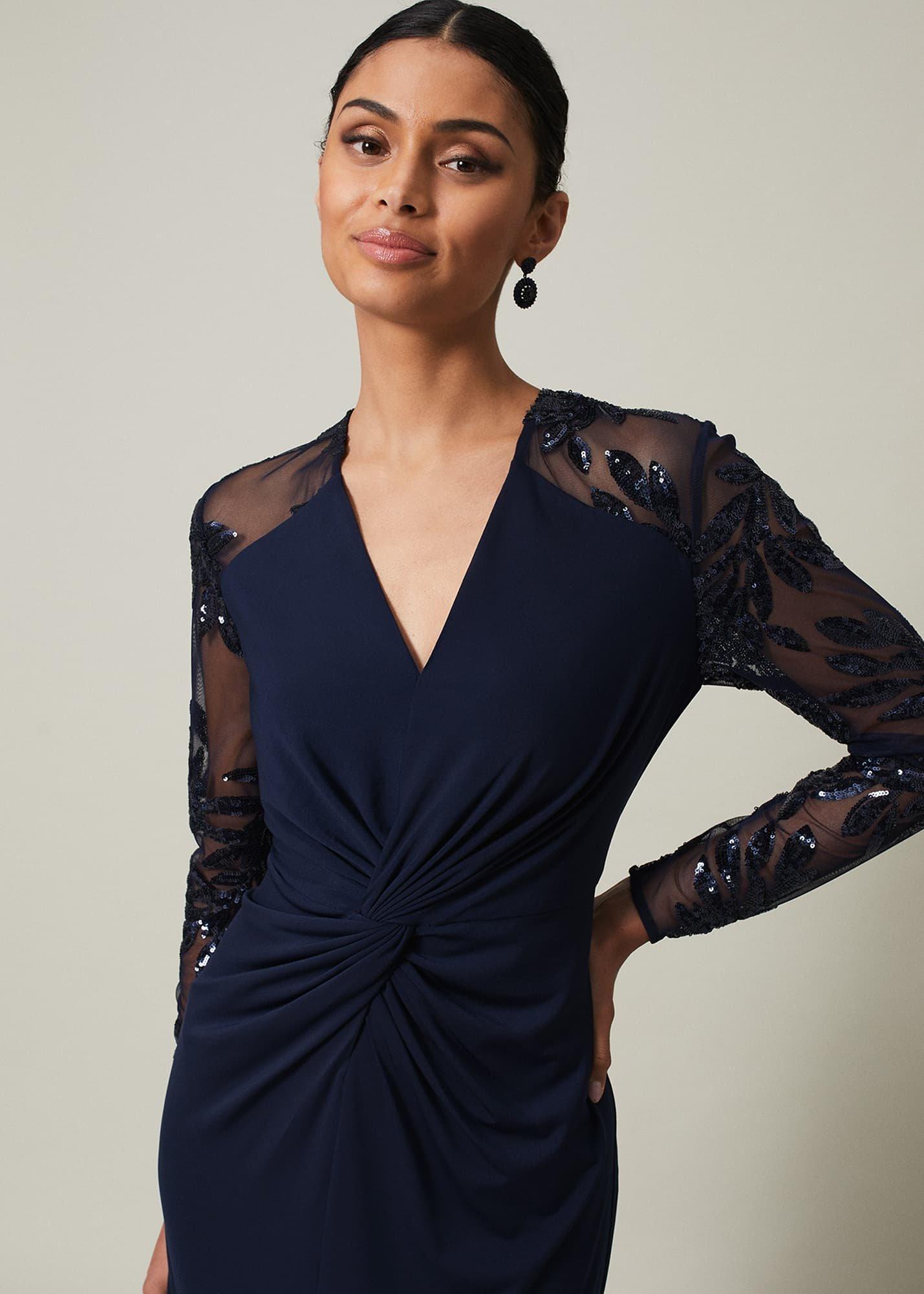 Layton Sequin Jersey Maxi Dress