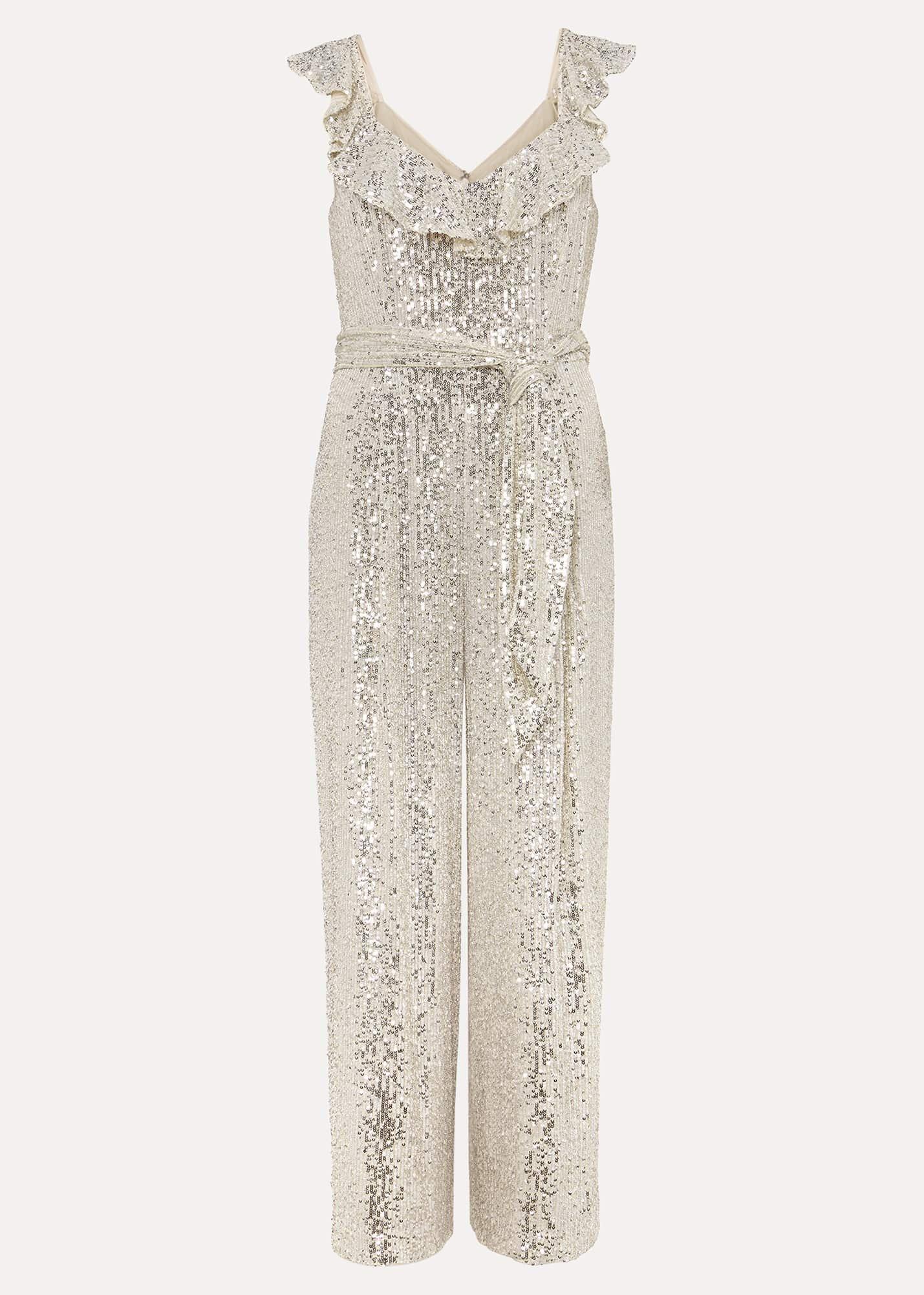 Tazanna Sequin Wide Leg Jumpsuit