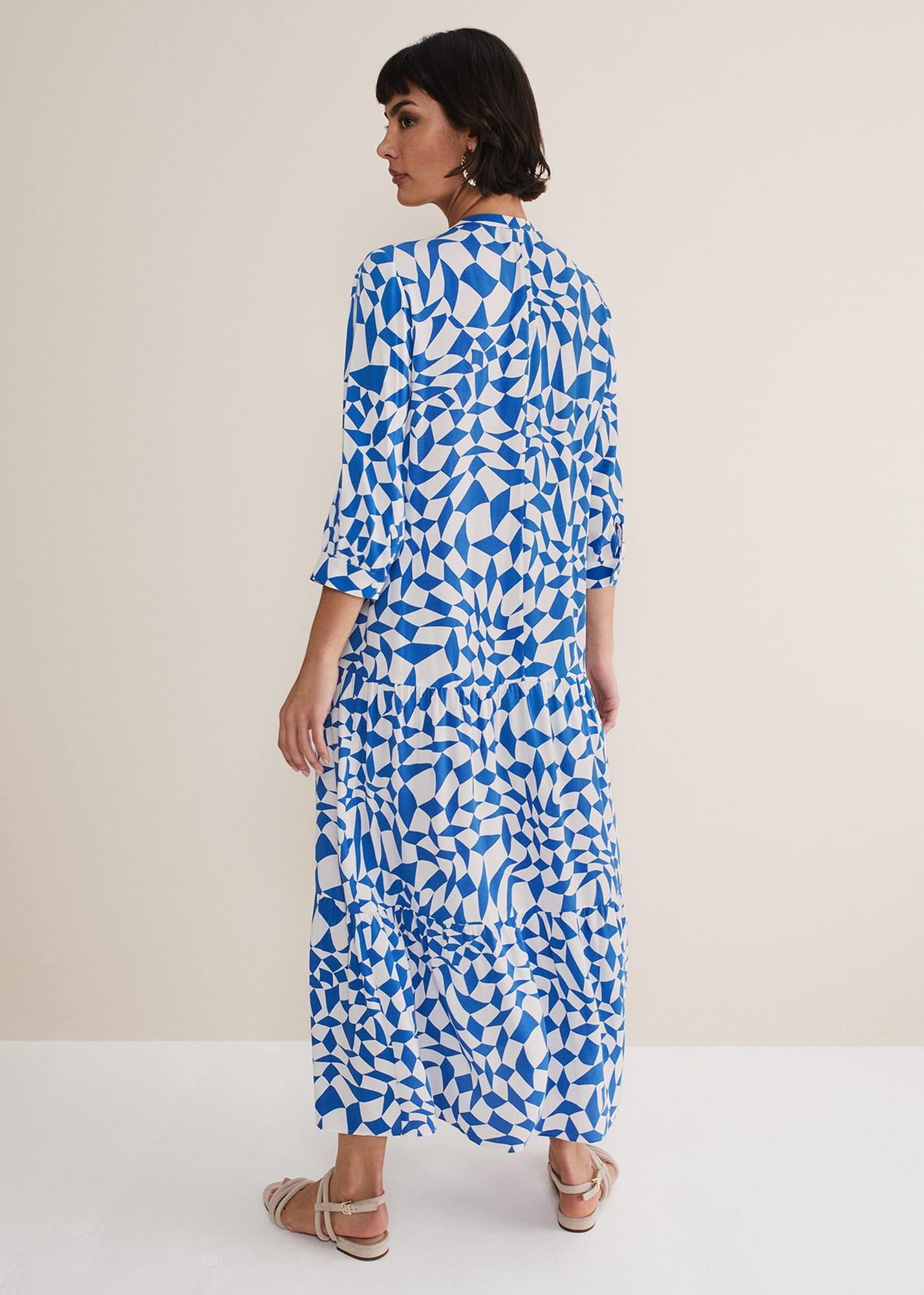 penele-blue-geo-midaxi-dress