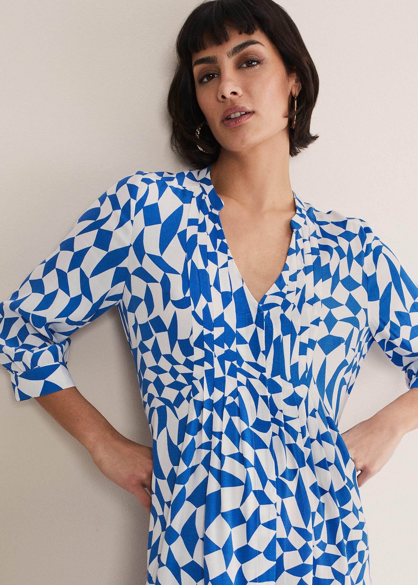 penele-blue-geo-midaxi-dress