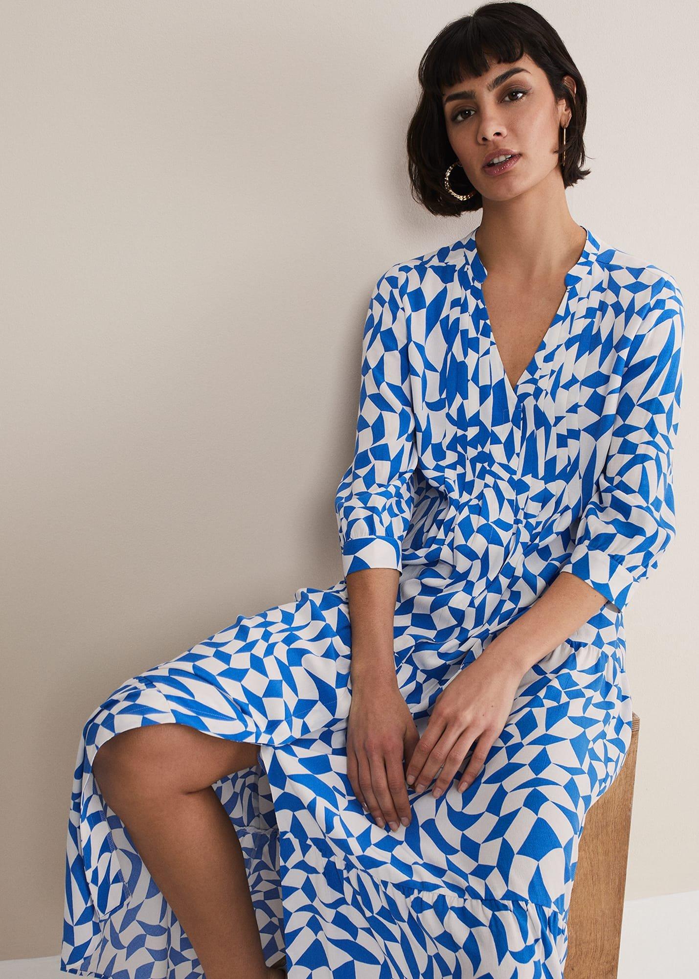 penele-blue-geo-midaxi-dress