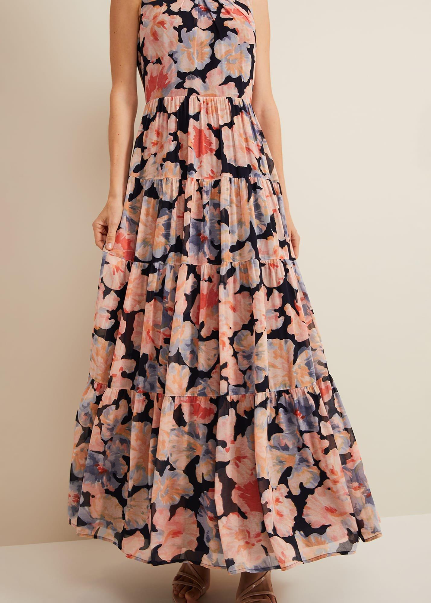 Vora Printed Tiered Maxi Dress