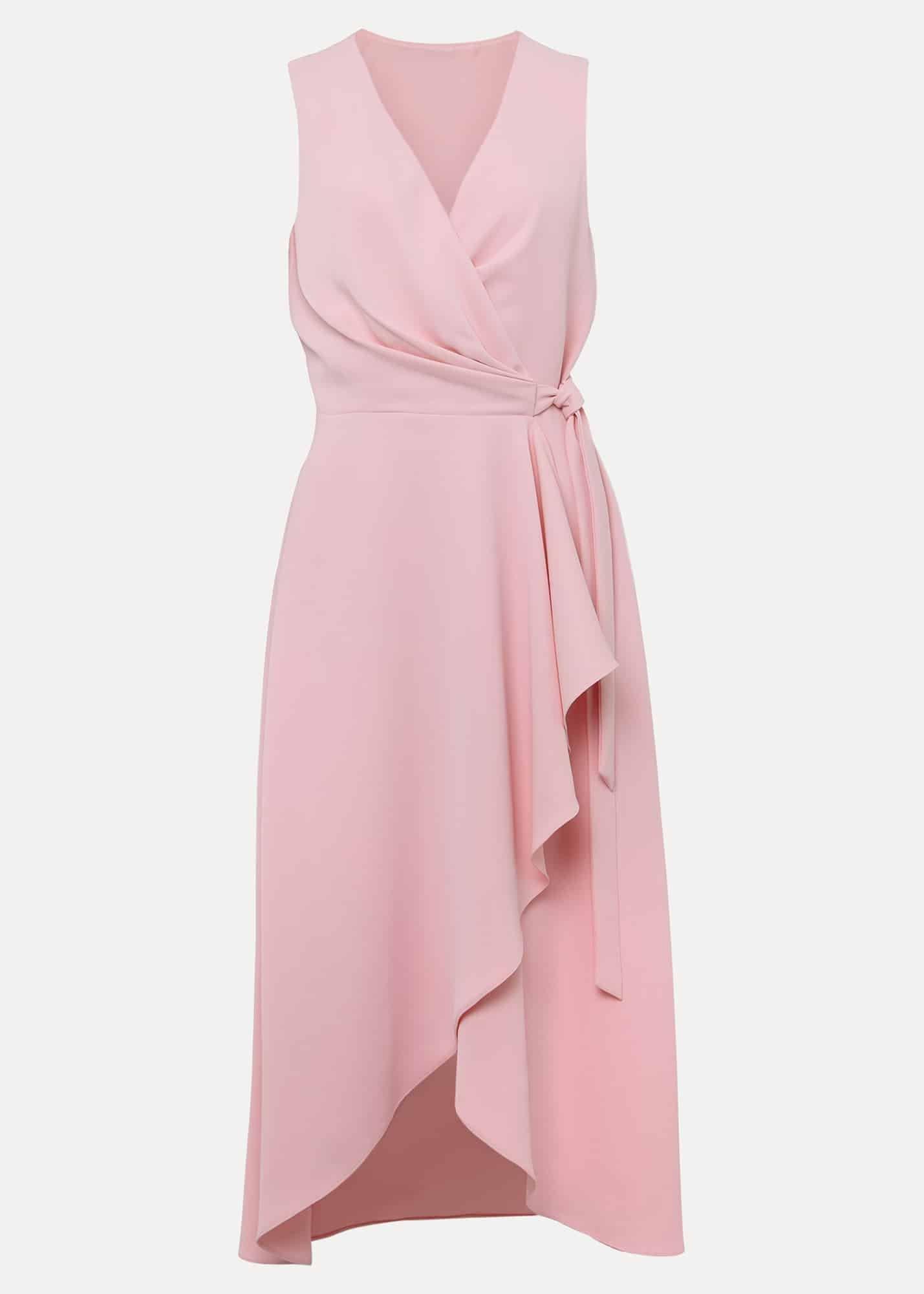 Julissa Sleeveless Ruffle Wrap Midi Dress