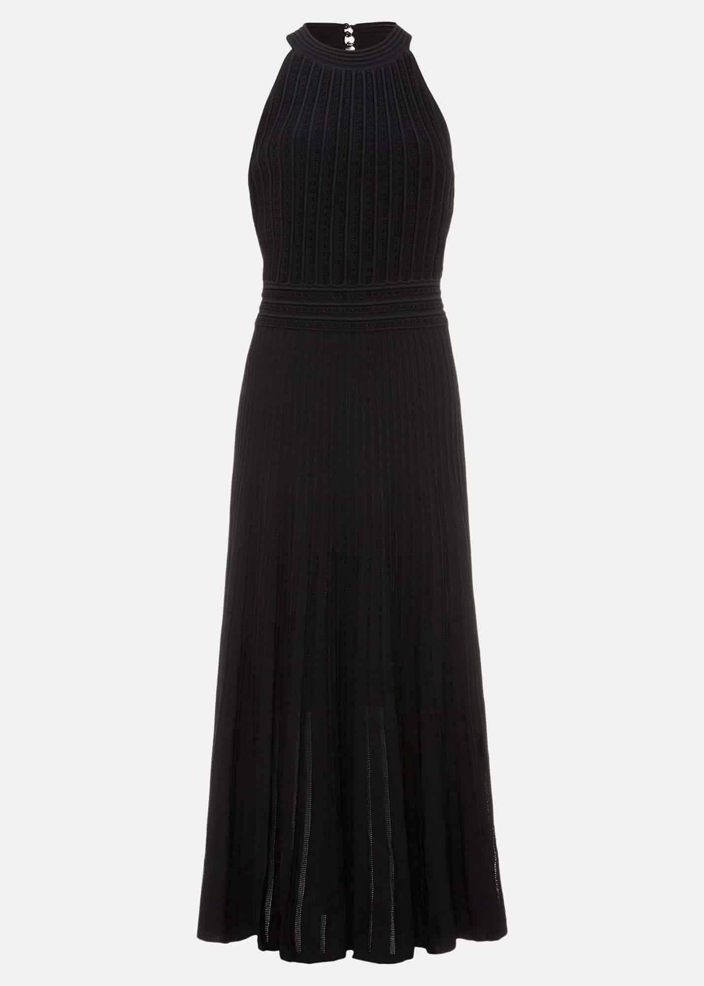 Athena Halter Neck Pointelle Dress