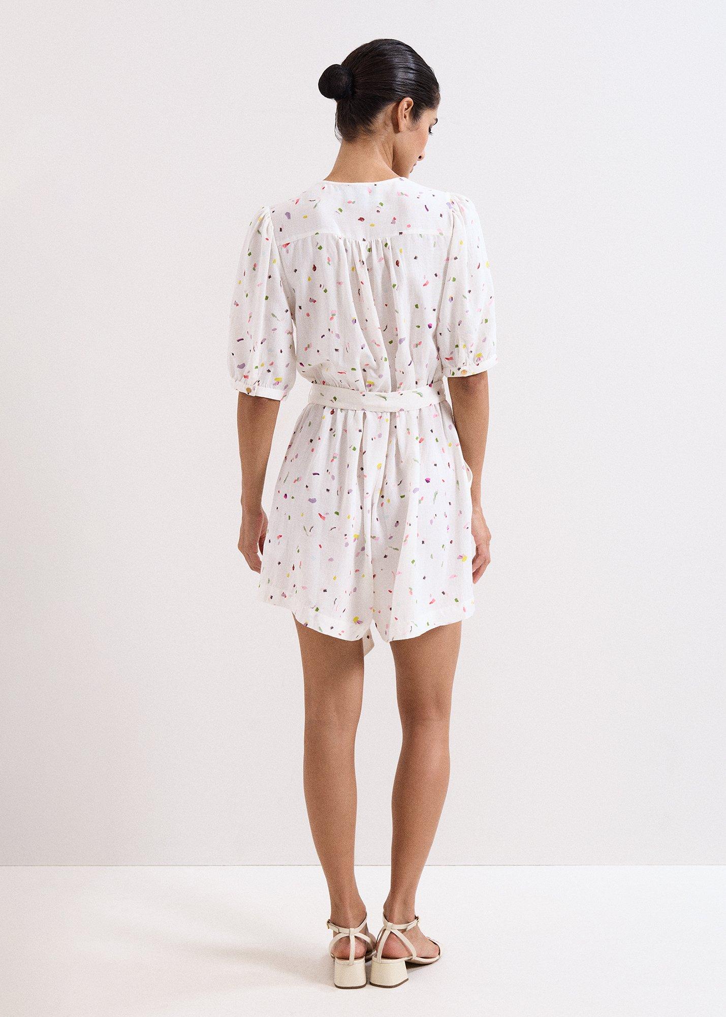 Ellys Multi Linen Confetti Playsuit