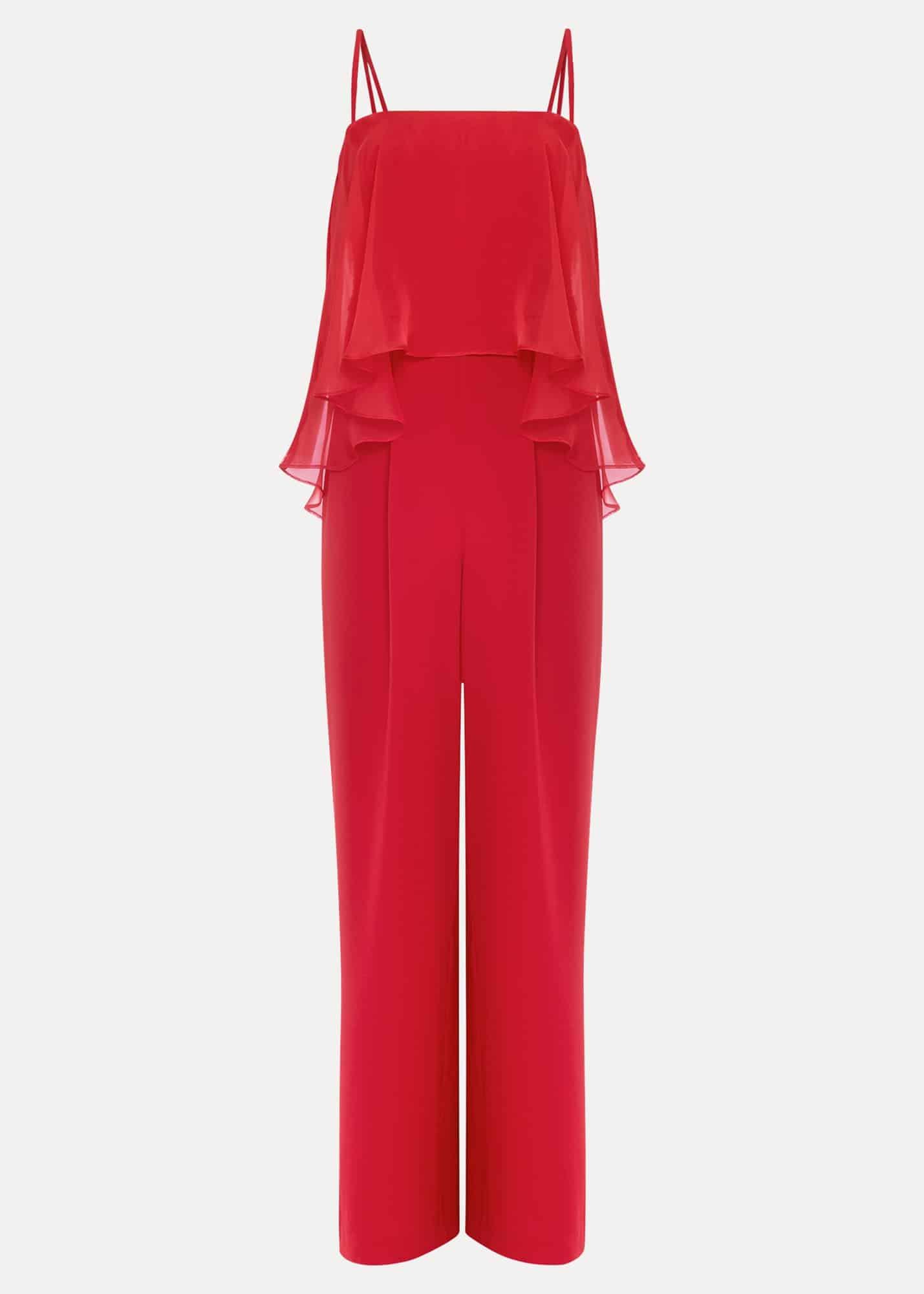 Anna Red Wide Leg Jumpsuit
