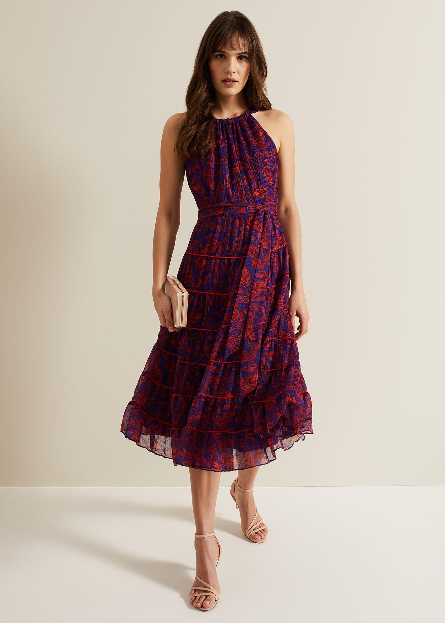 Gillian Halterneck Midi Dress