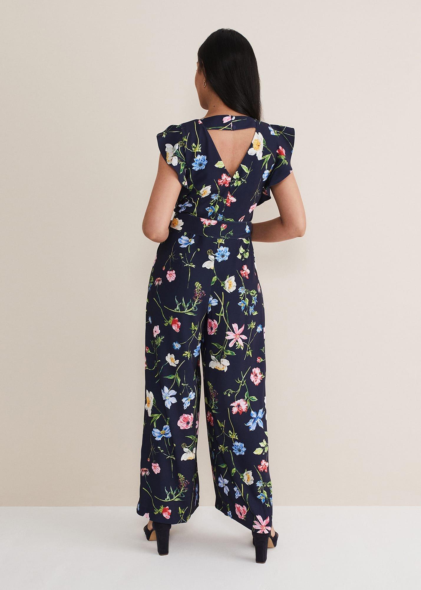 Petite Kallie Floral Wide Leg Jumpsuit