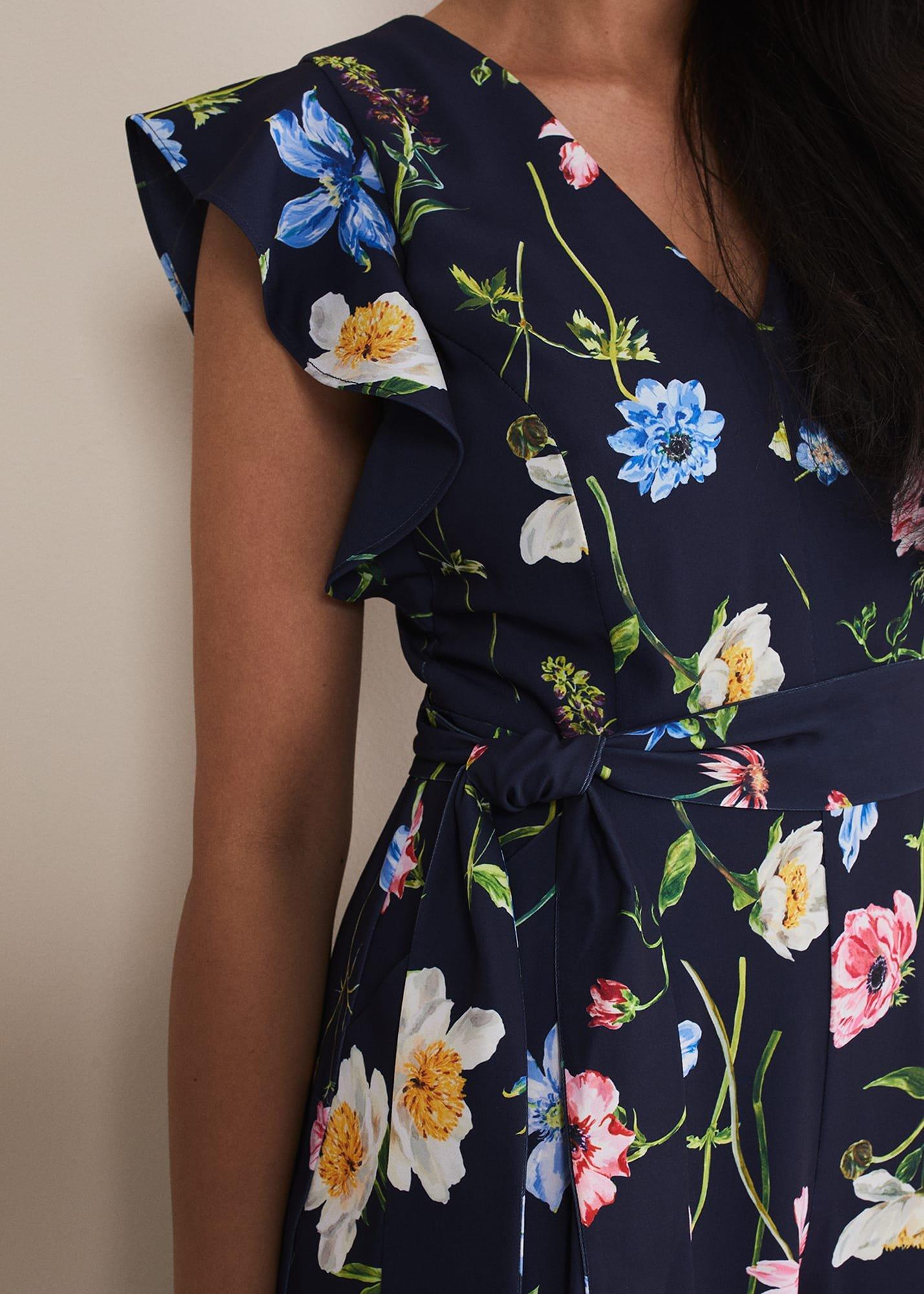 Petite Kallie Floral Wide Leg Jumpsuit