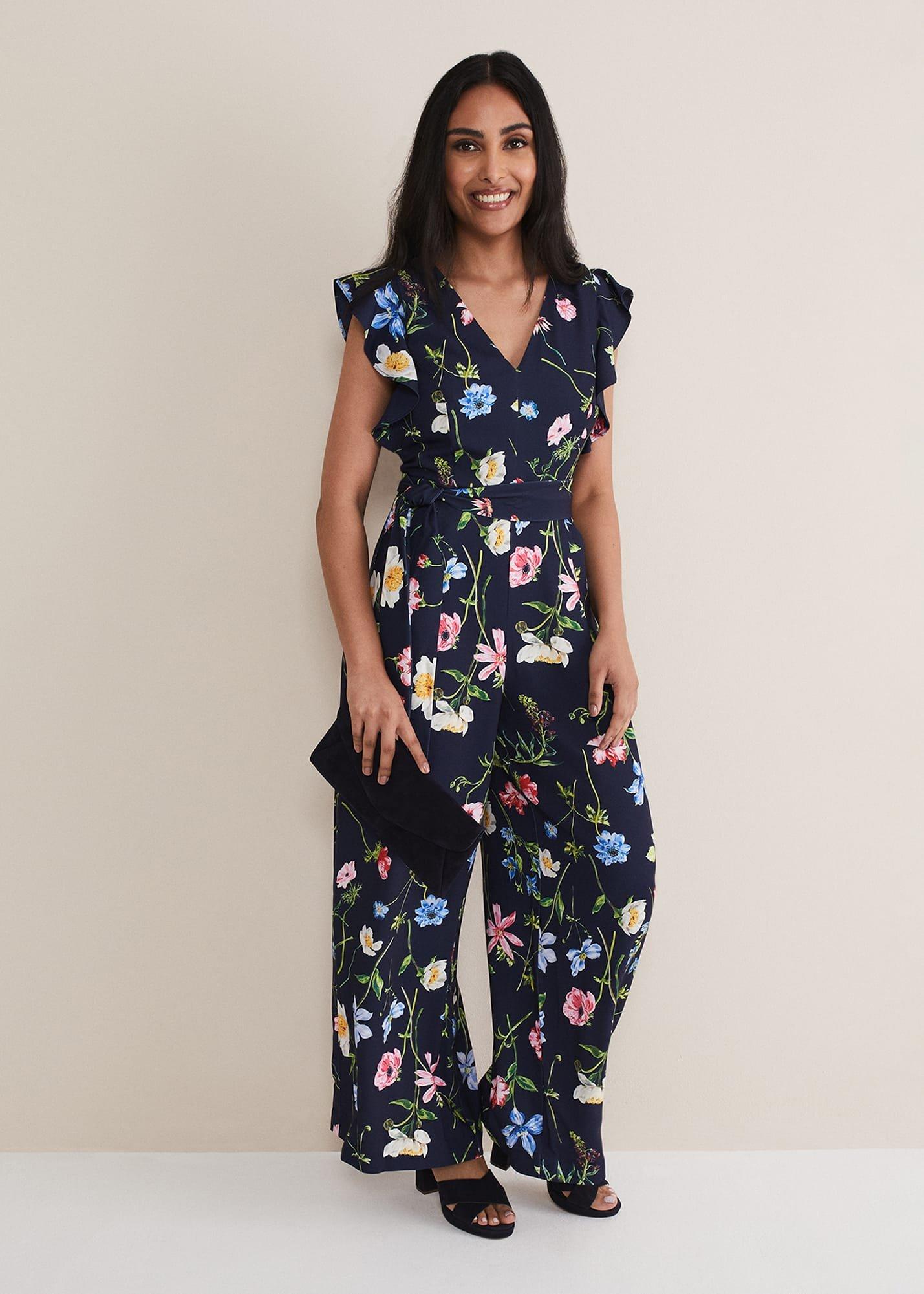Petite Kallie Floral Wide Leg Jumpsuit