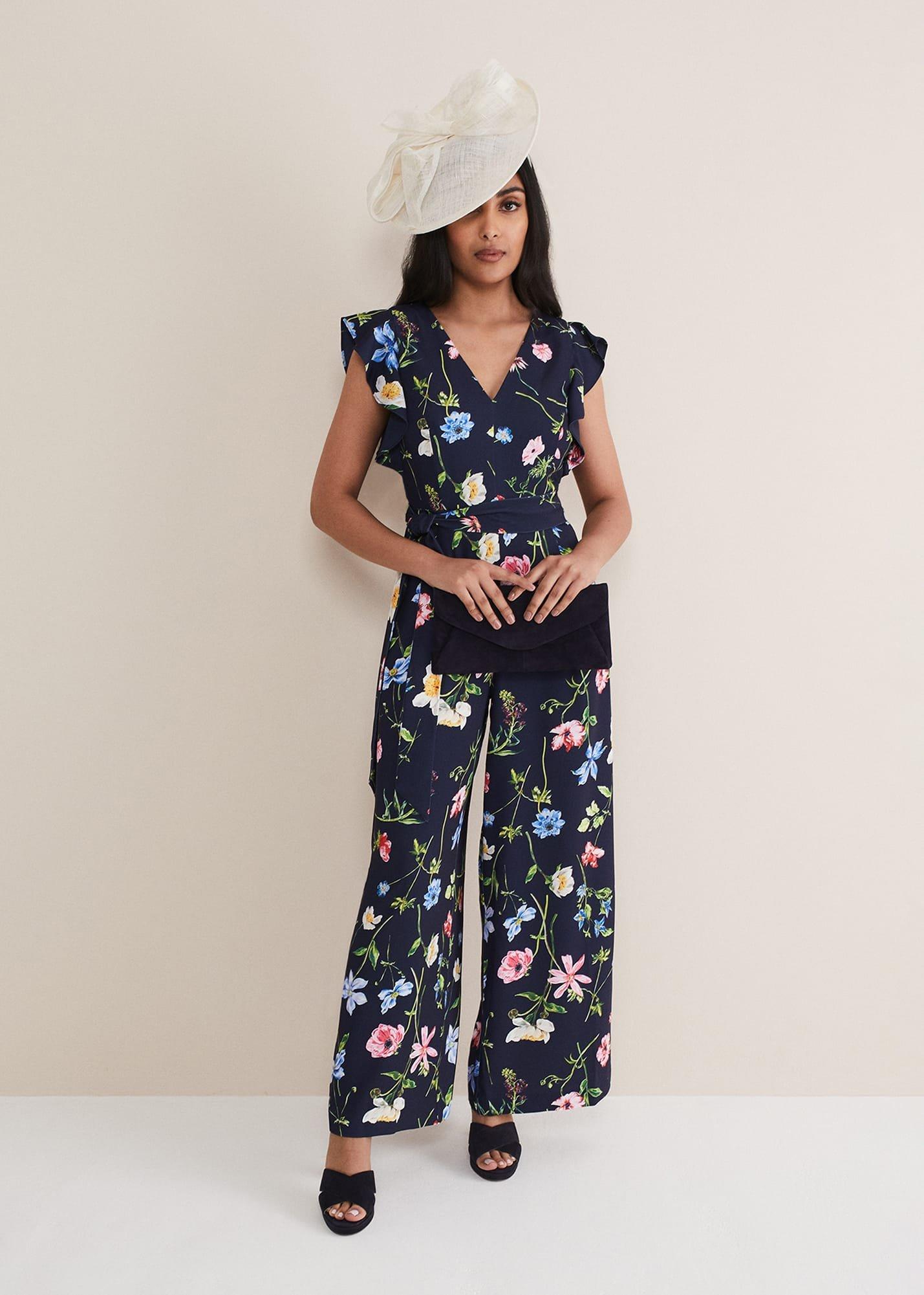 Petite Kallie Floral Wide Leg Jumpsuit