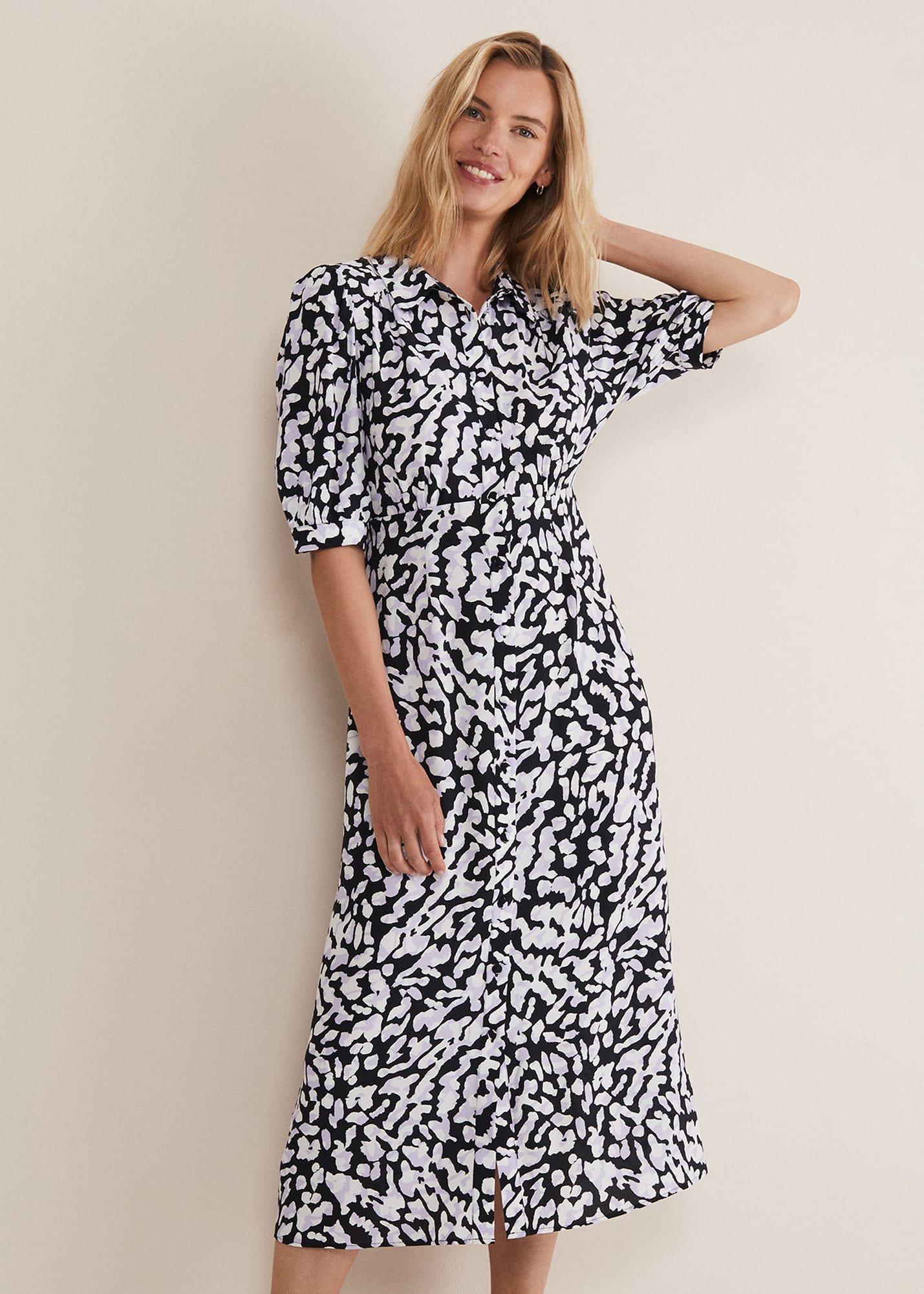 Cosette Lilac Animal Print Midaxi Dress