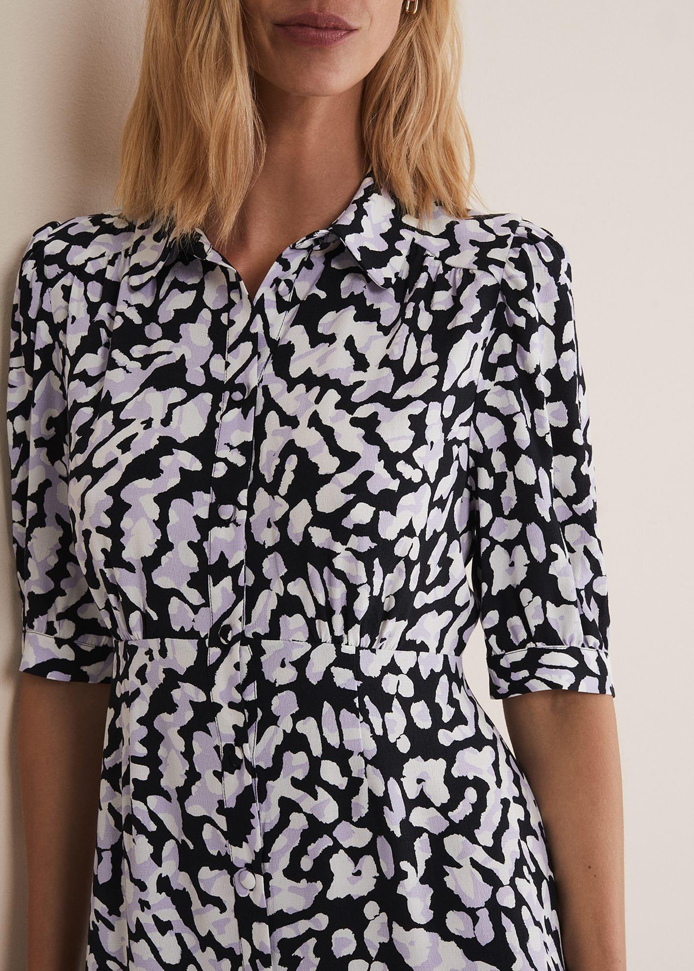Cosette Lilac Animal Print Midaxi Dress