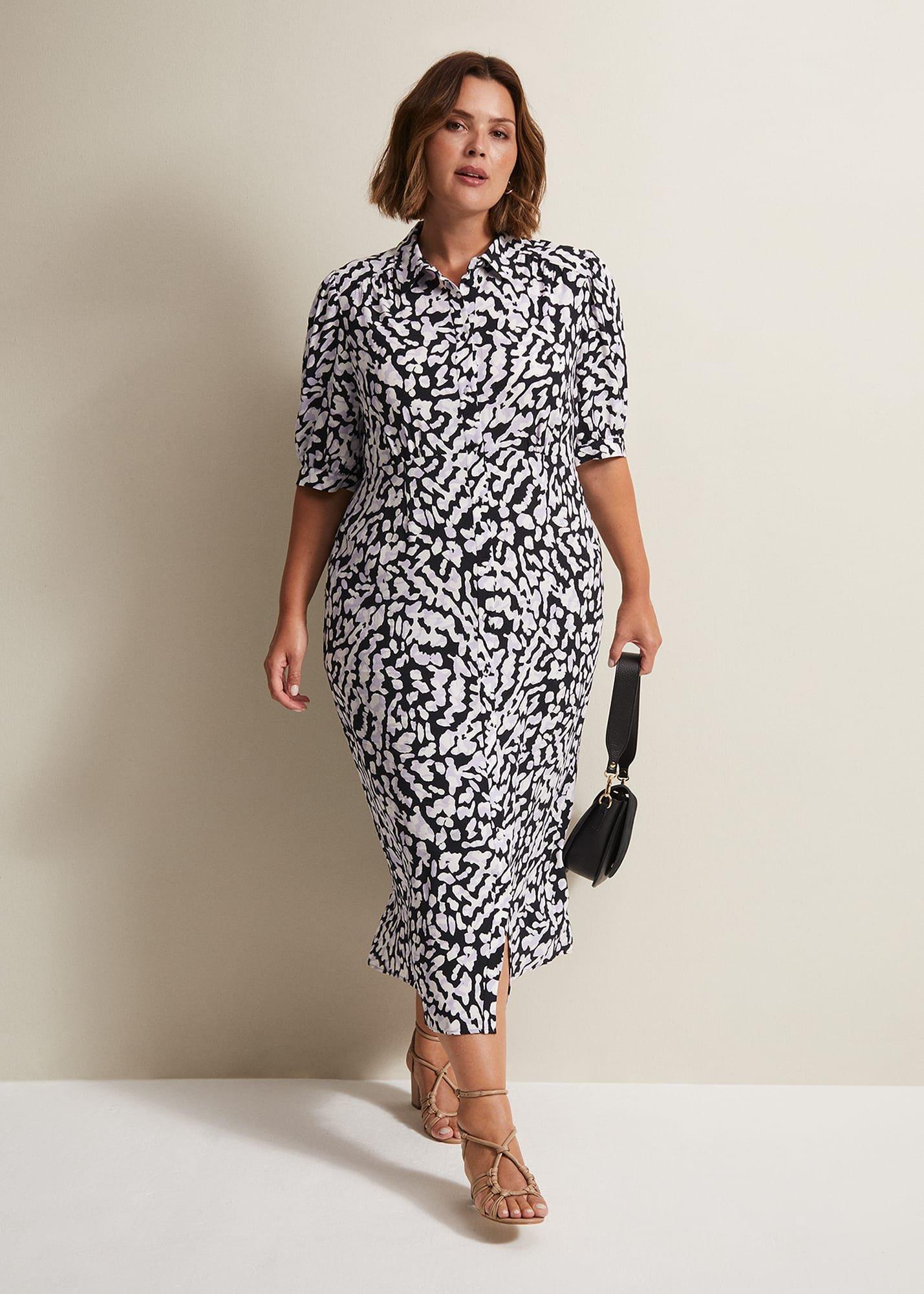 Cosette Lilac Animal Print Midaxi Dress