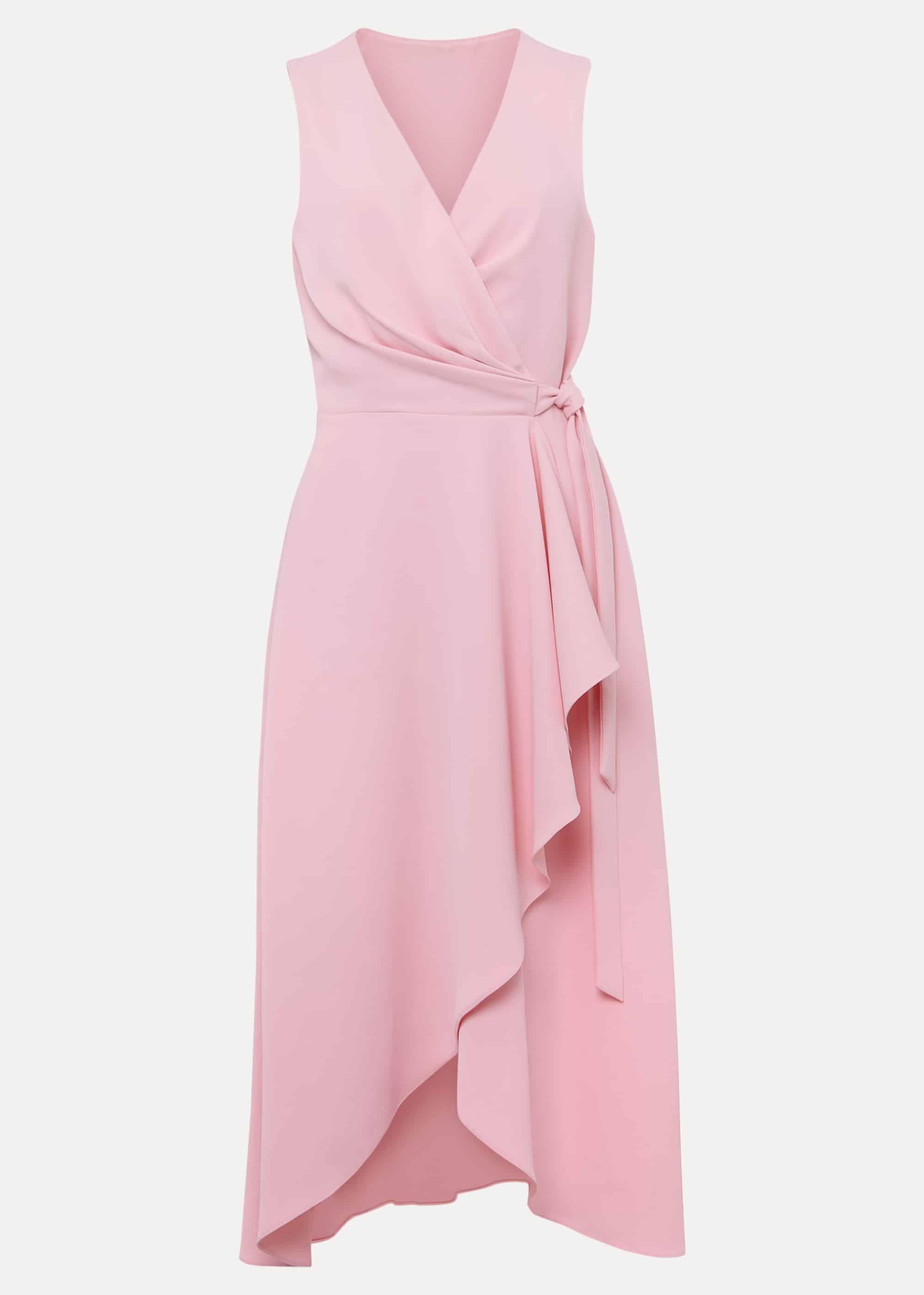 Petite Julissa Sleeveless Ruffle Wrap Midi Dress
