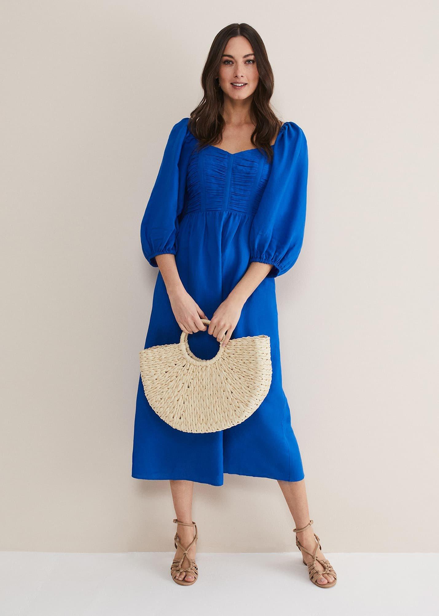 Celila Linen Midi Dress