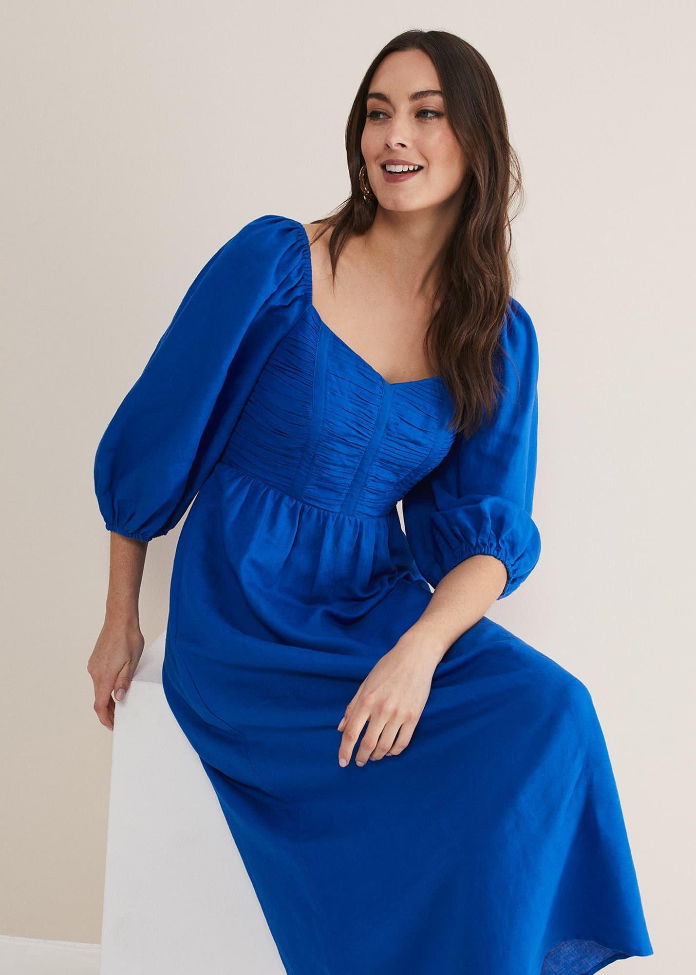 Celila Linen Midi Dress