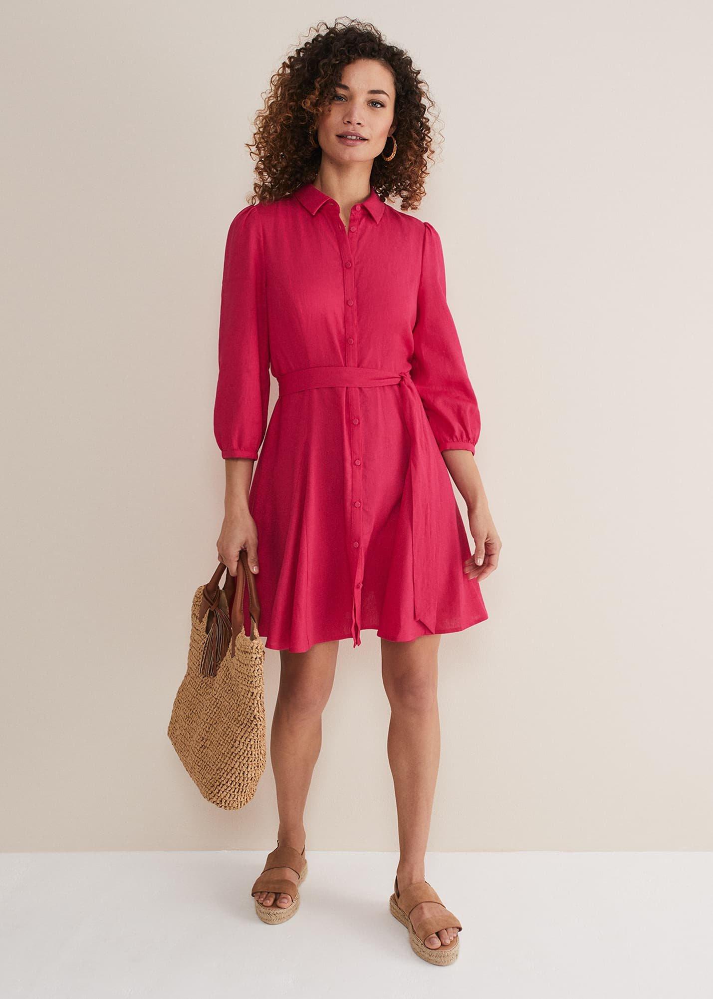 Lucie Linen Shirt Dress