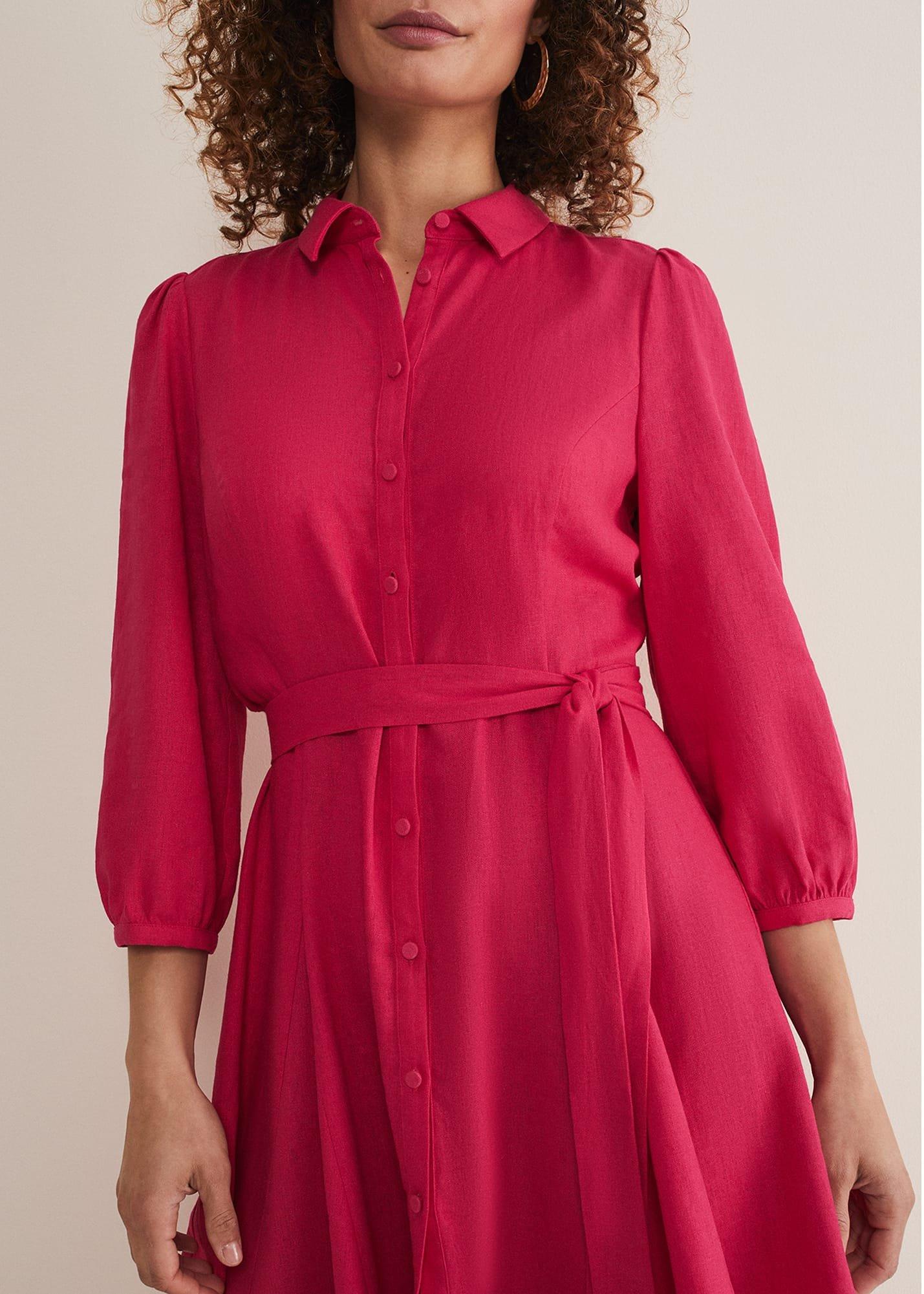 Lucie Linen Shirt Dress