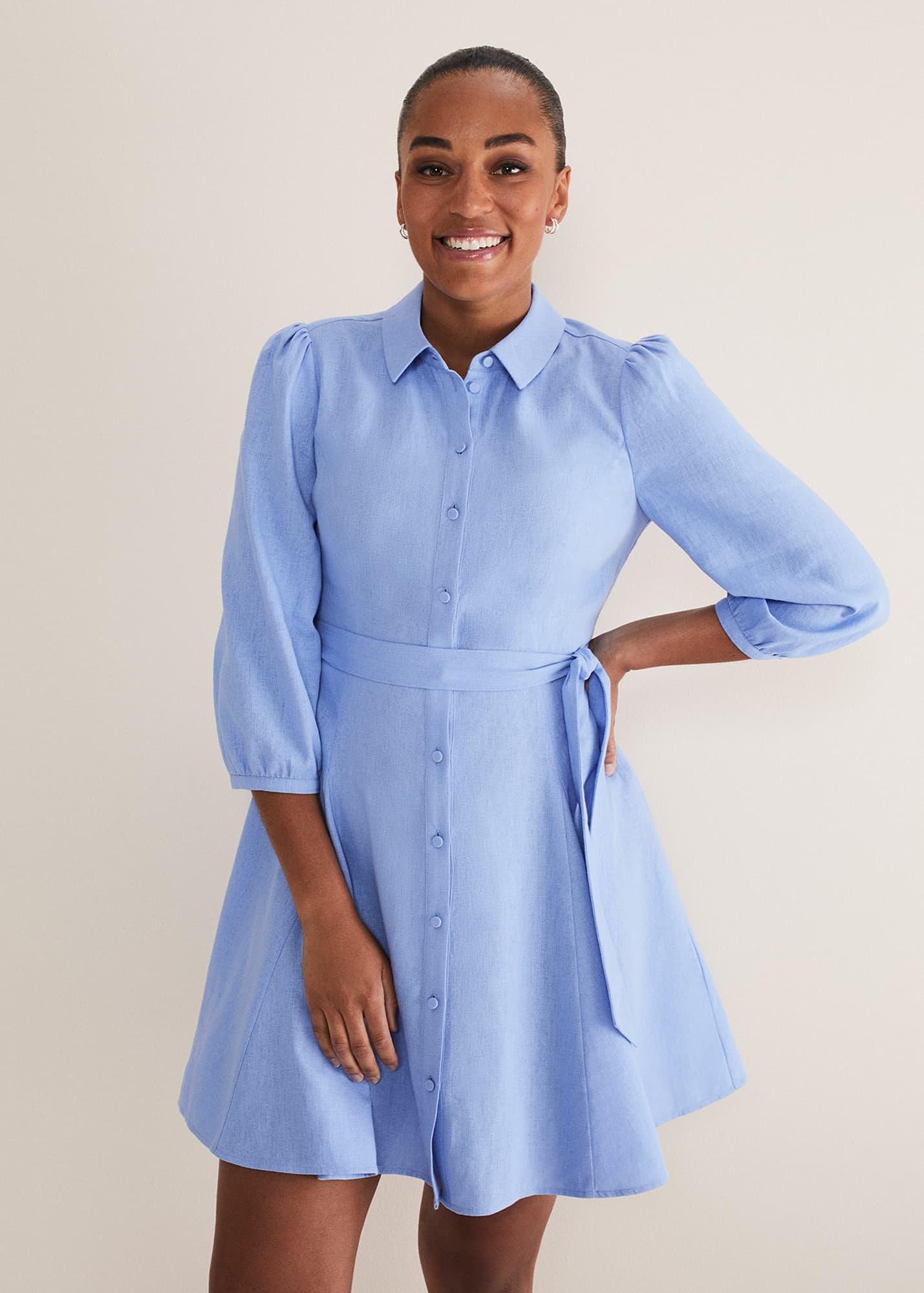 Lucie Linen Shirt Dress