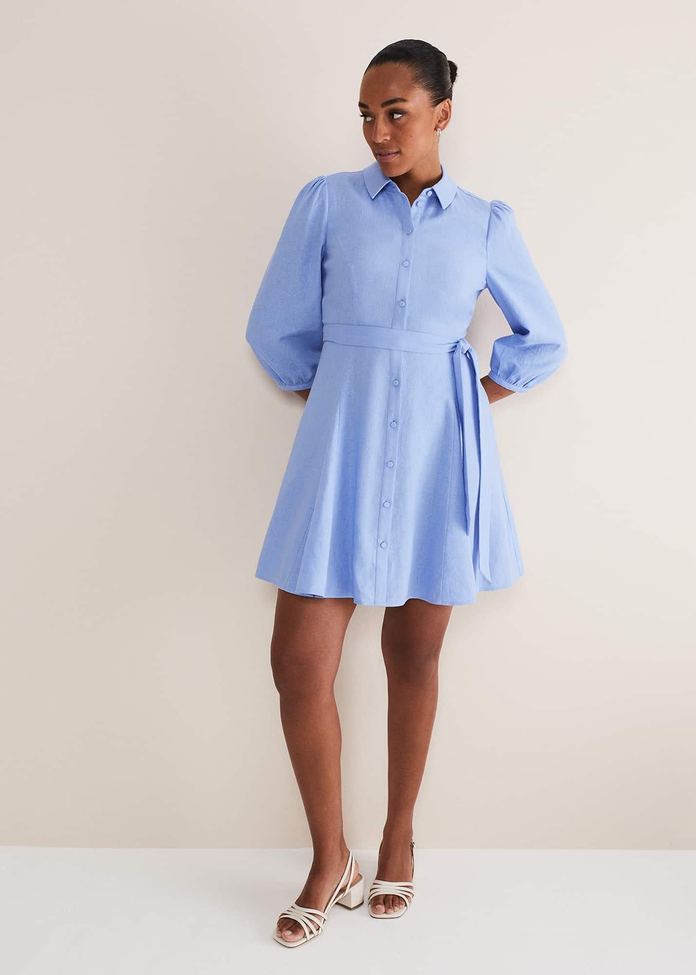 Lucie Linen Shirt Dress