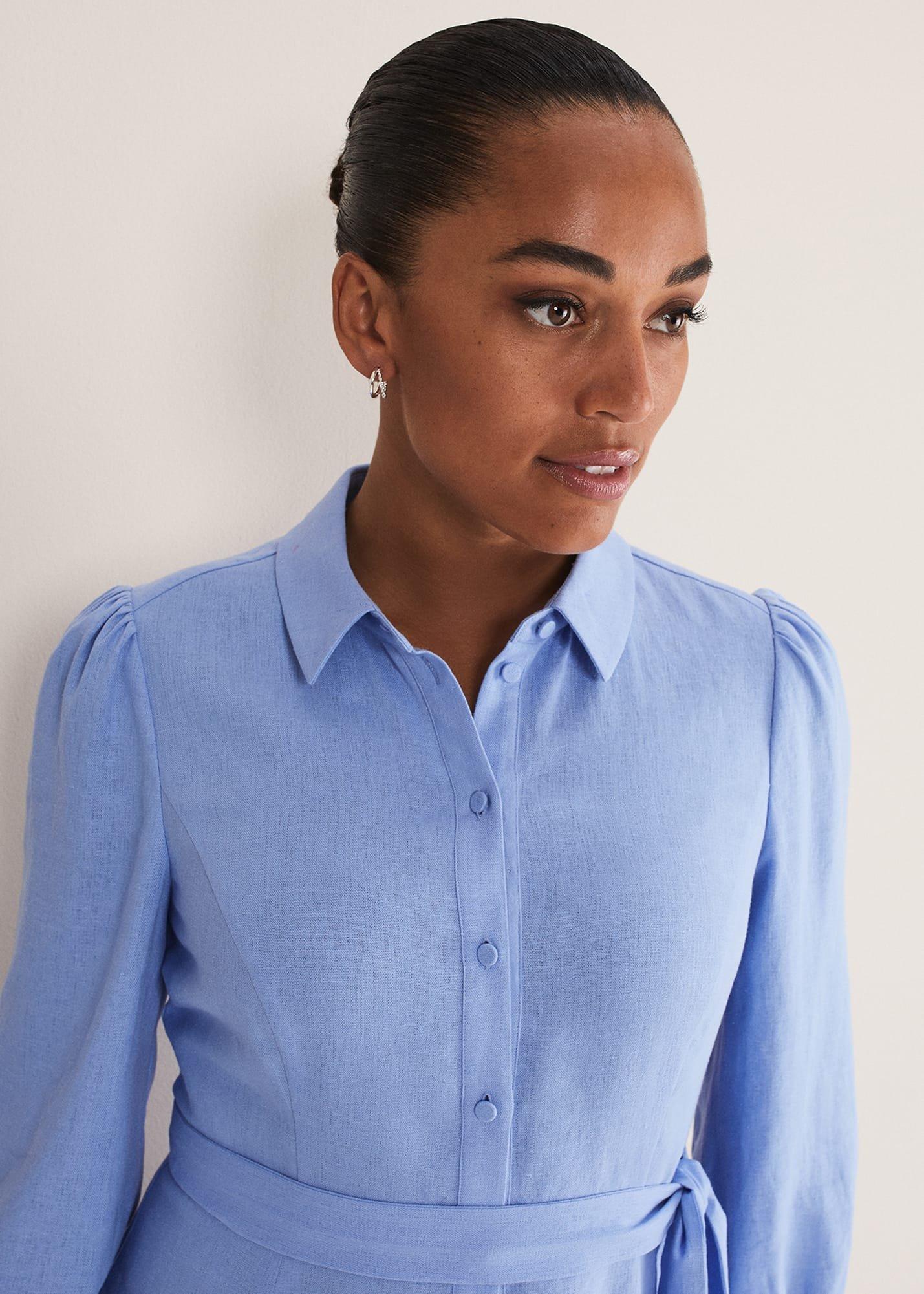 Lucie Linen Shirt Dress
