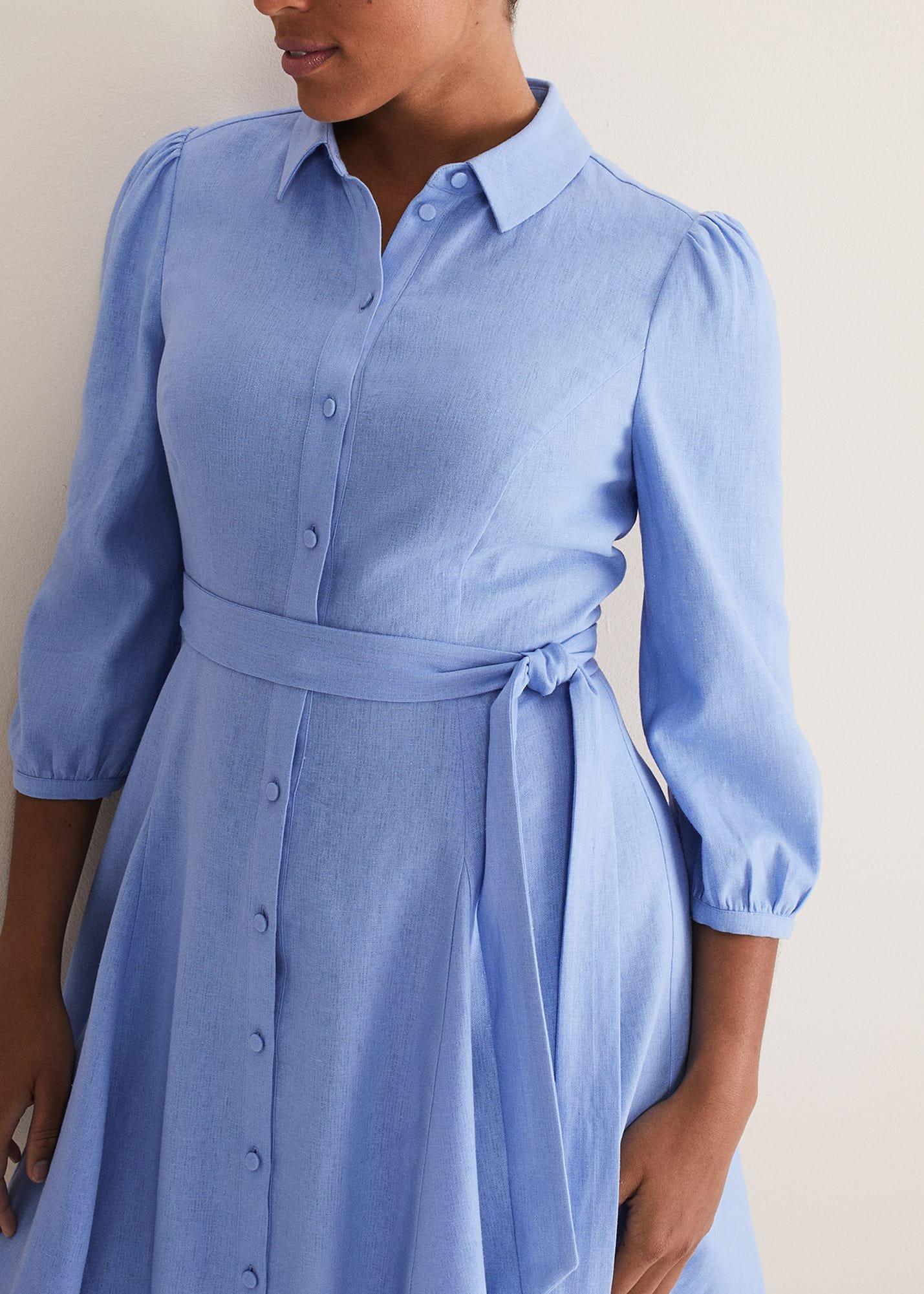 Lucie Linen Shirt Dress