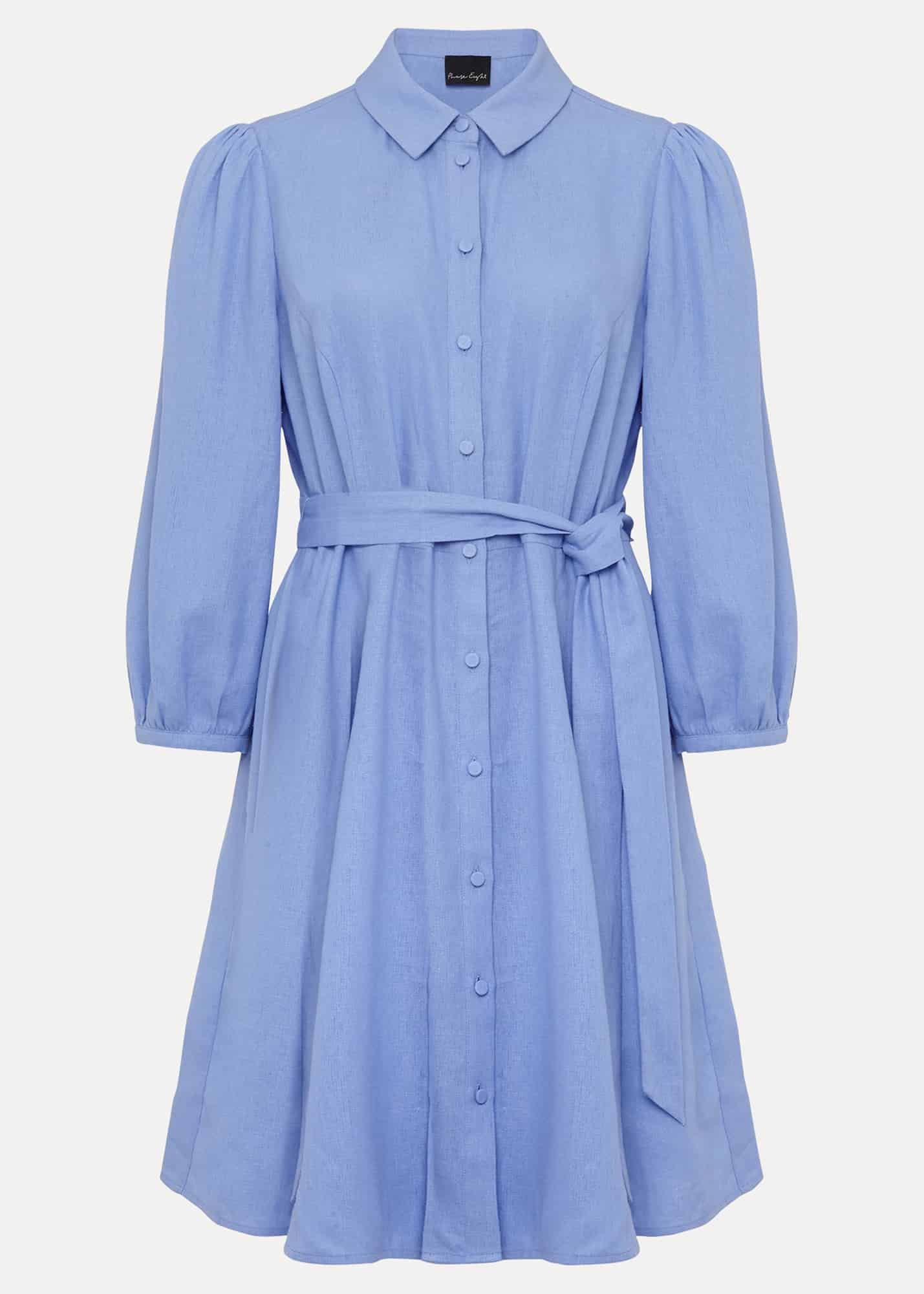 Lucie Linen Shirt Dress