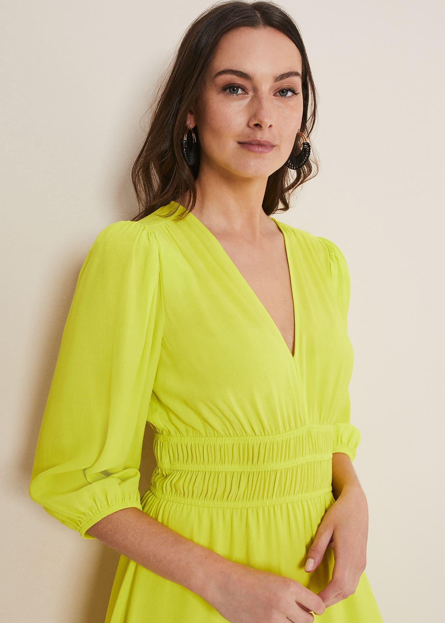 Lina Lime Midi Dress