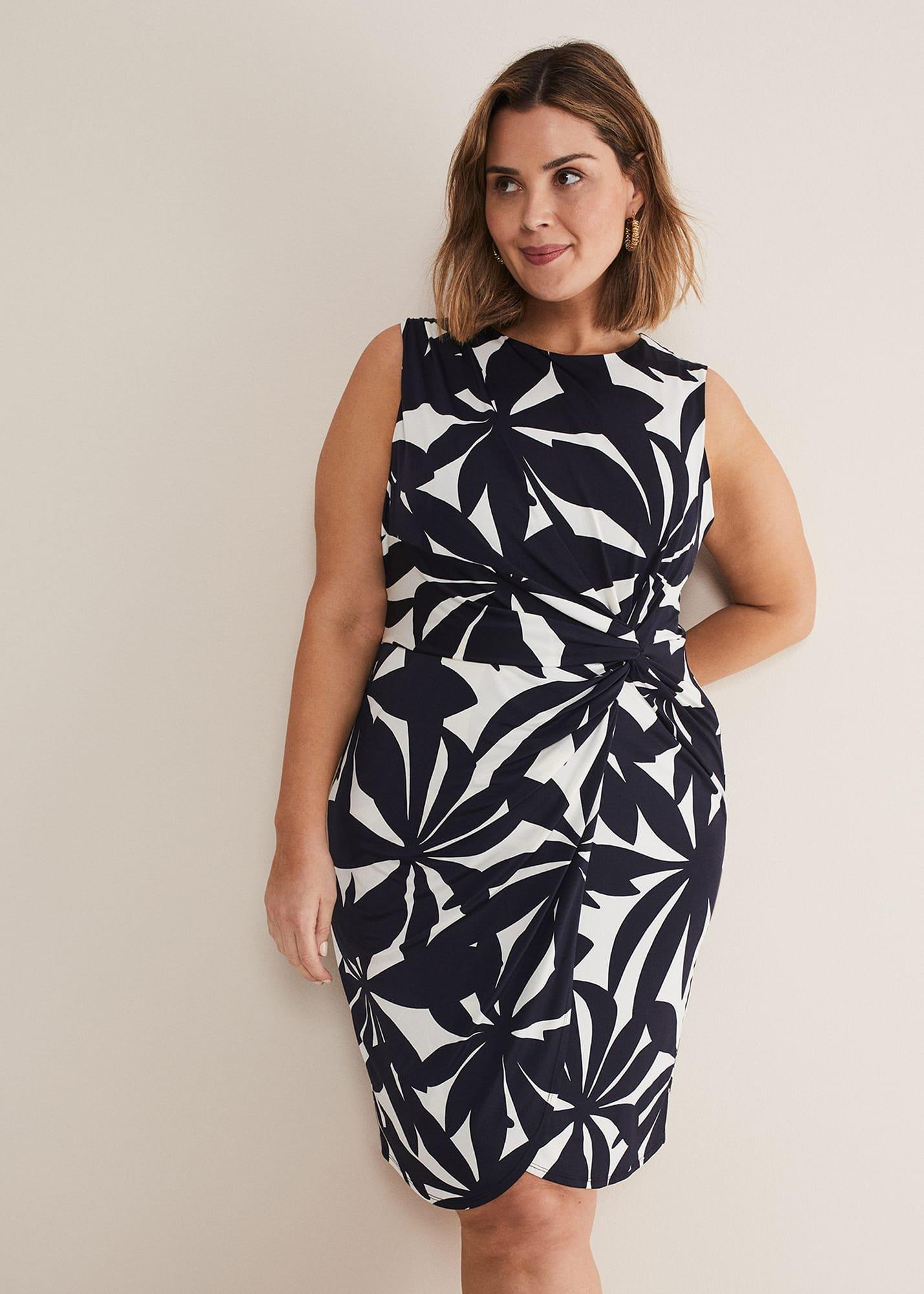 Joanna Leaf Print Bodycon Dress