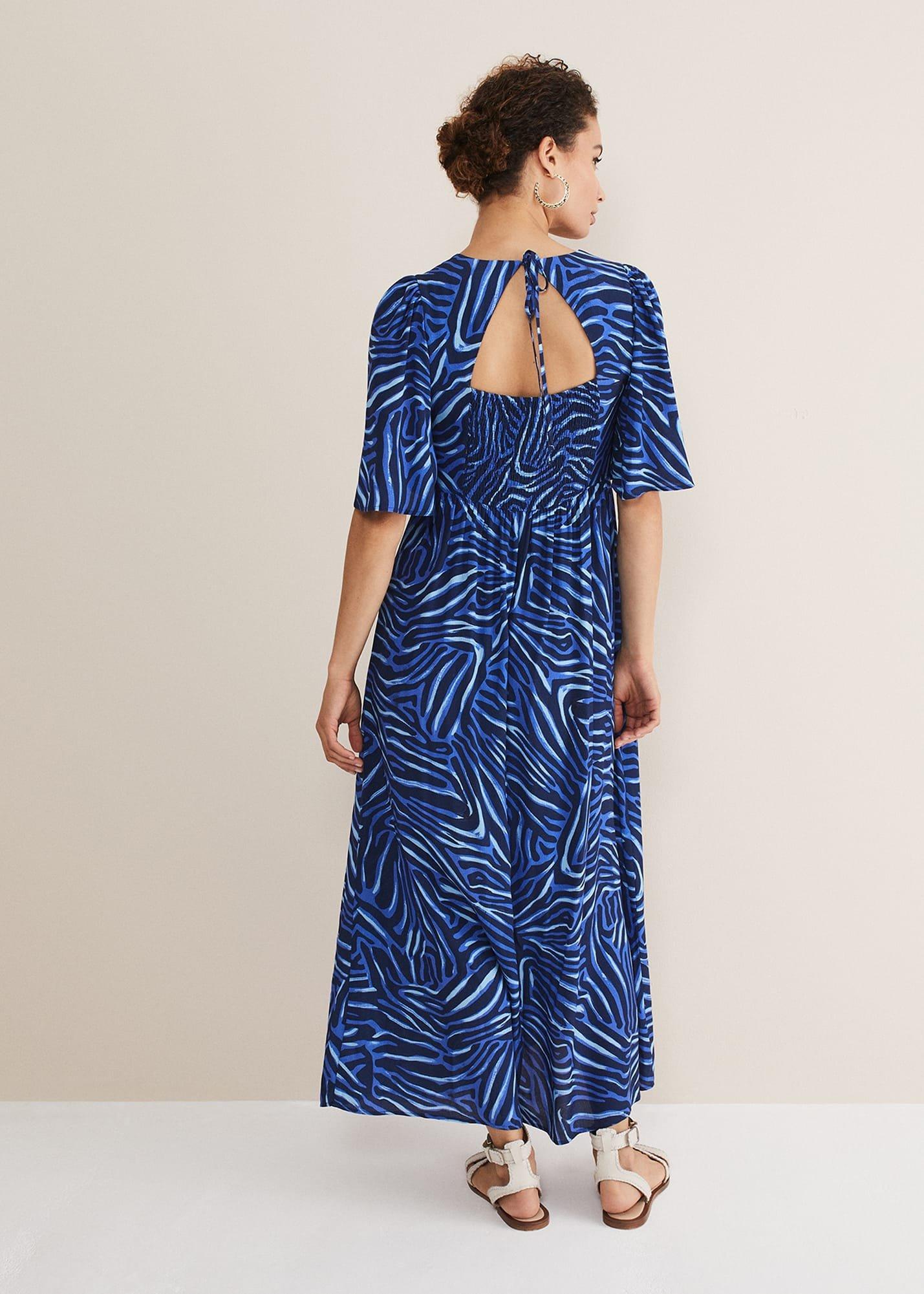 Ayesha Zebra Print Midi Dress