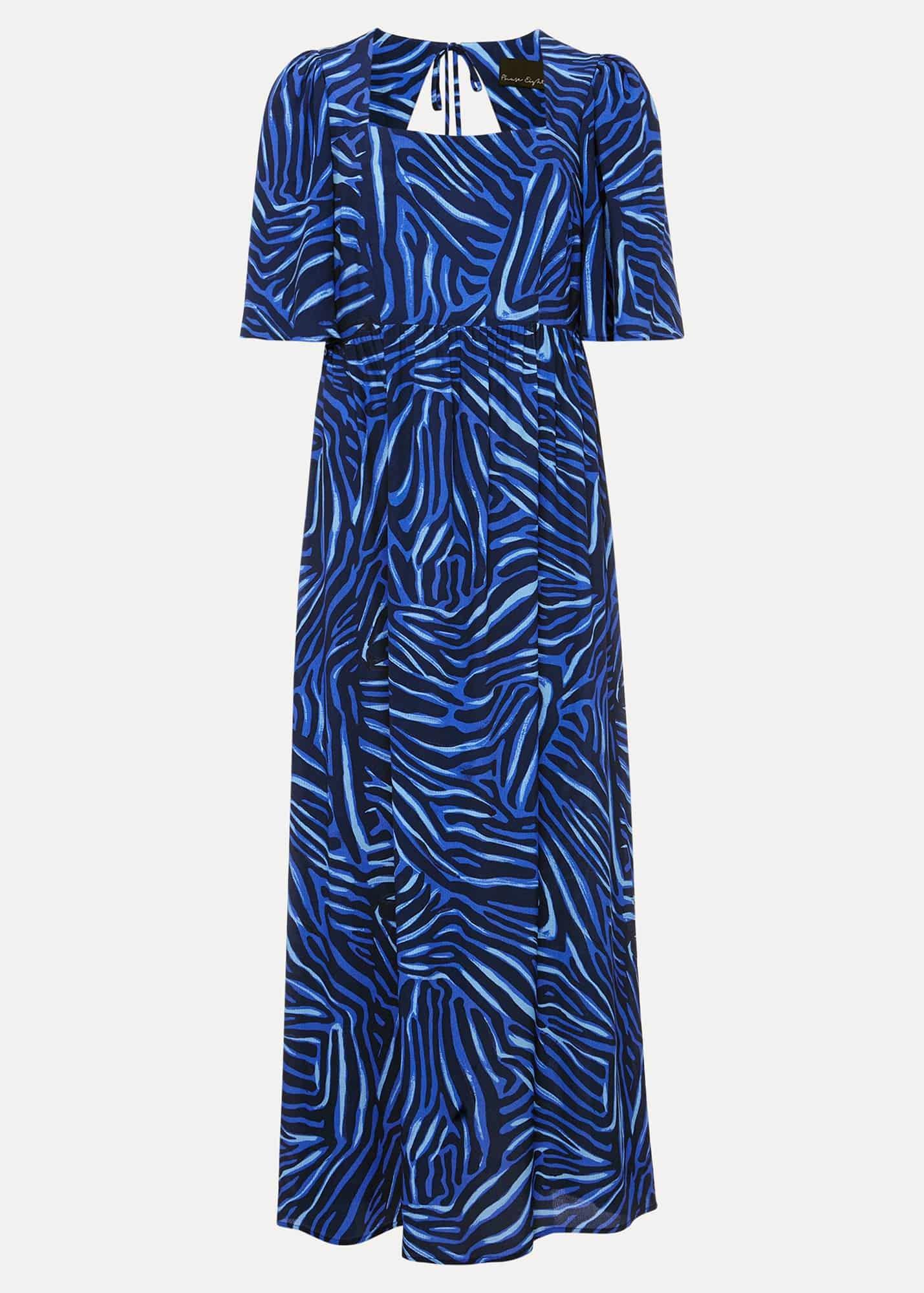 Ayesha Zebra Print Midi Dress