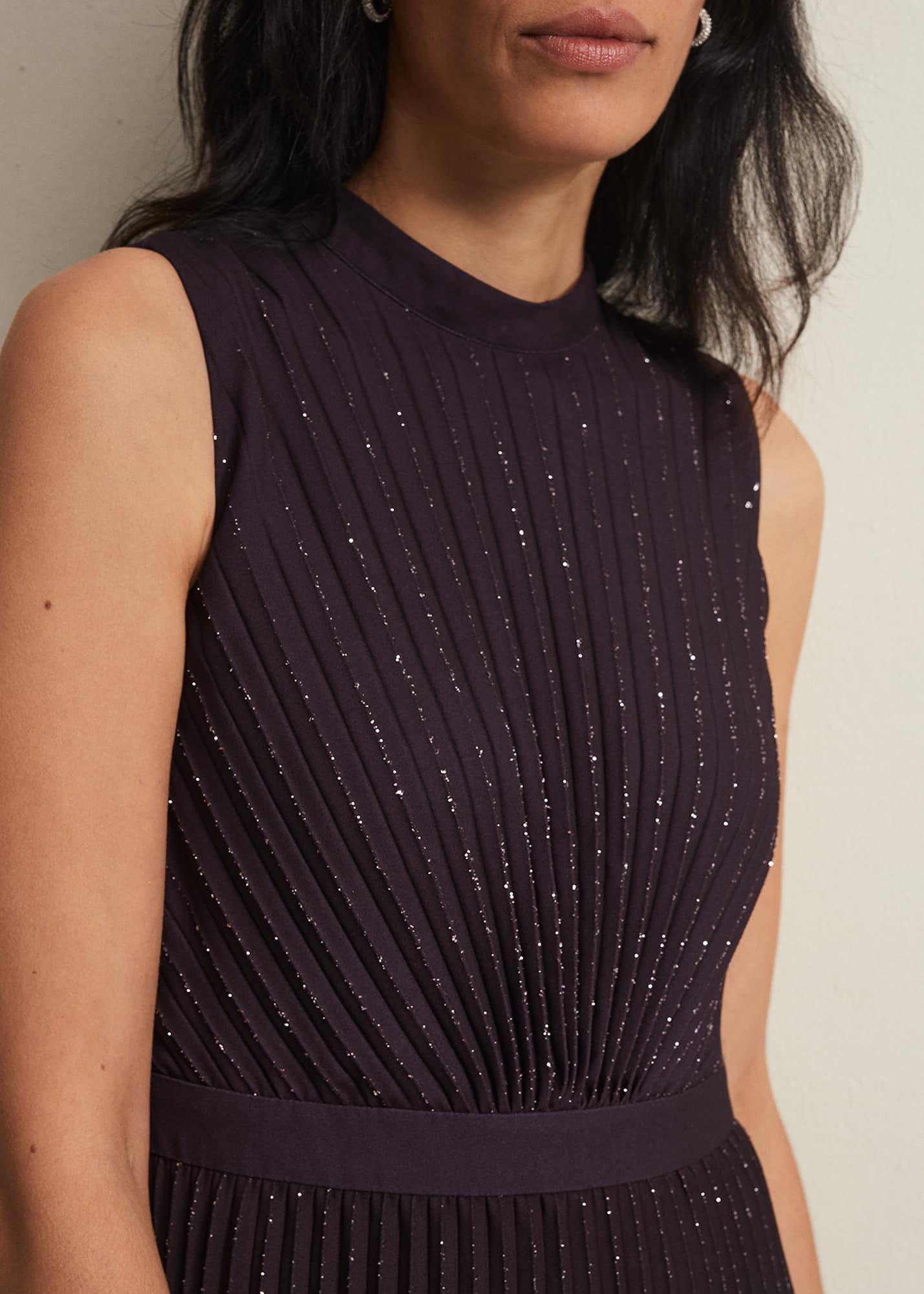 Estella Dark Purple Ombre Midaxi Dress