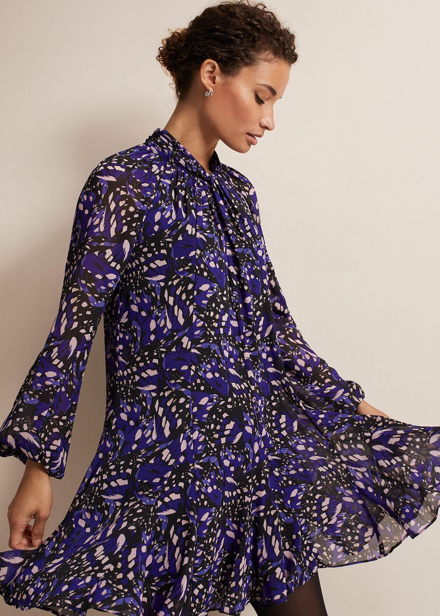 Aleka Abstract Swing Mini Dress