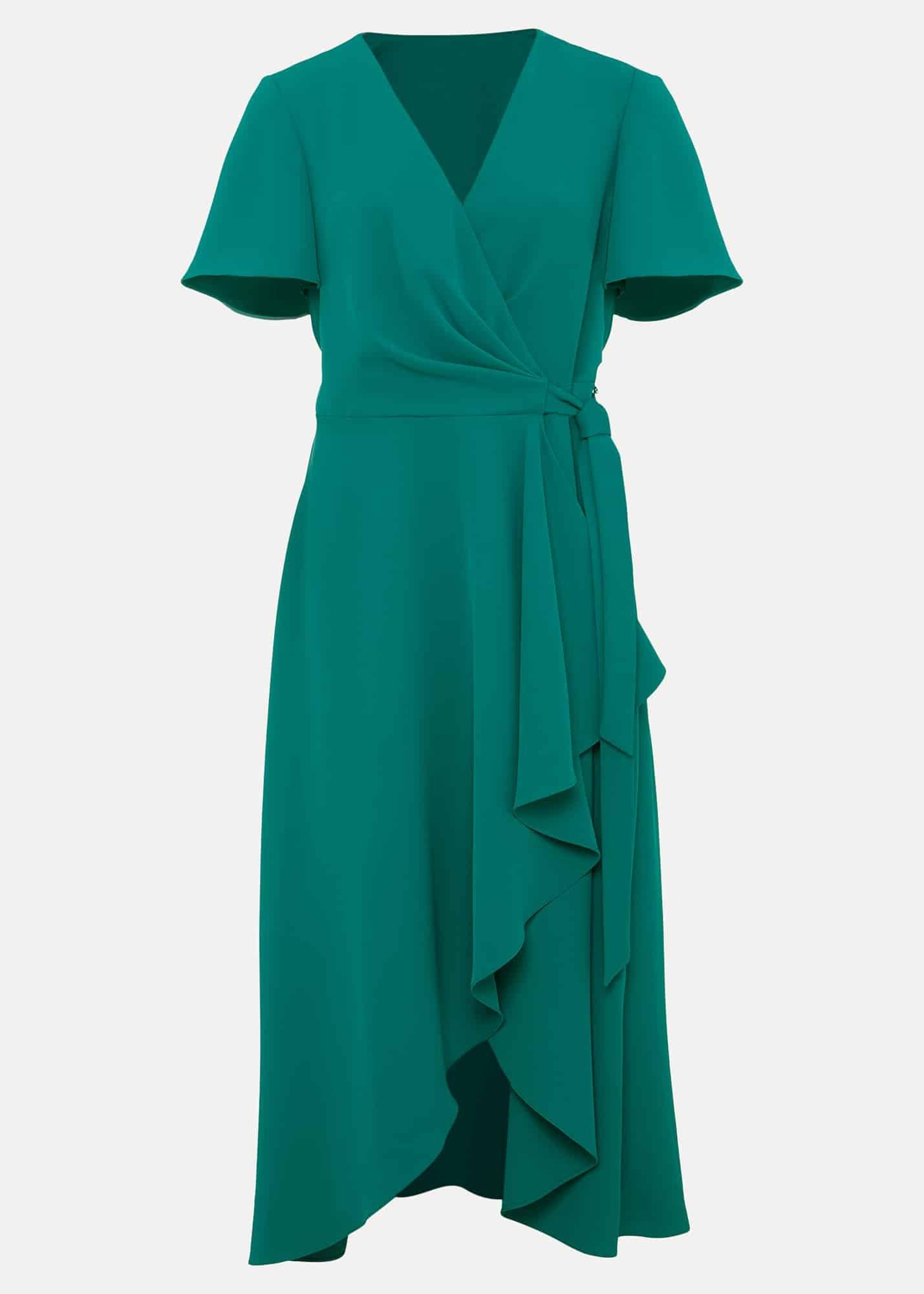 Julissa Ruffle Wrap Midi Dress