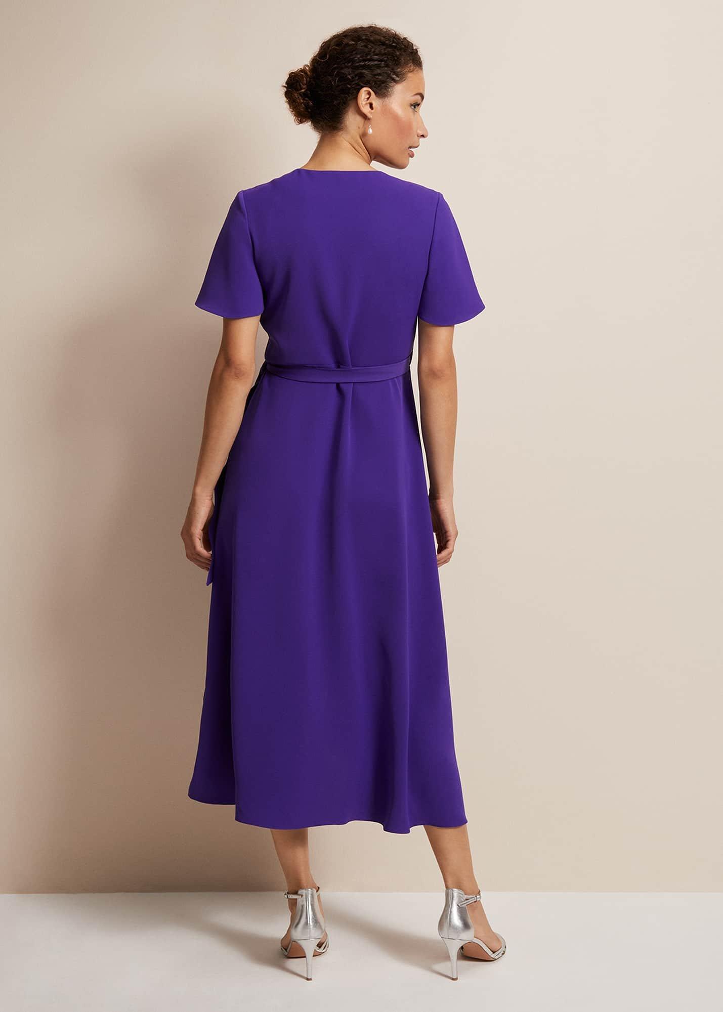 Julissa Ruffle Wrap Midi Dress