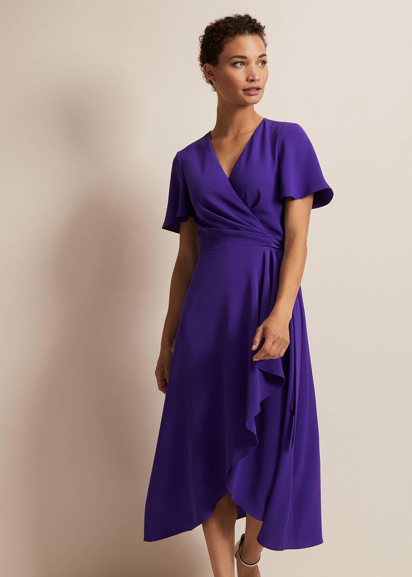 Julissa Ruffle Wrap Midi Dress