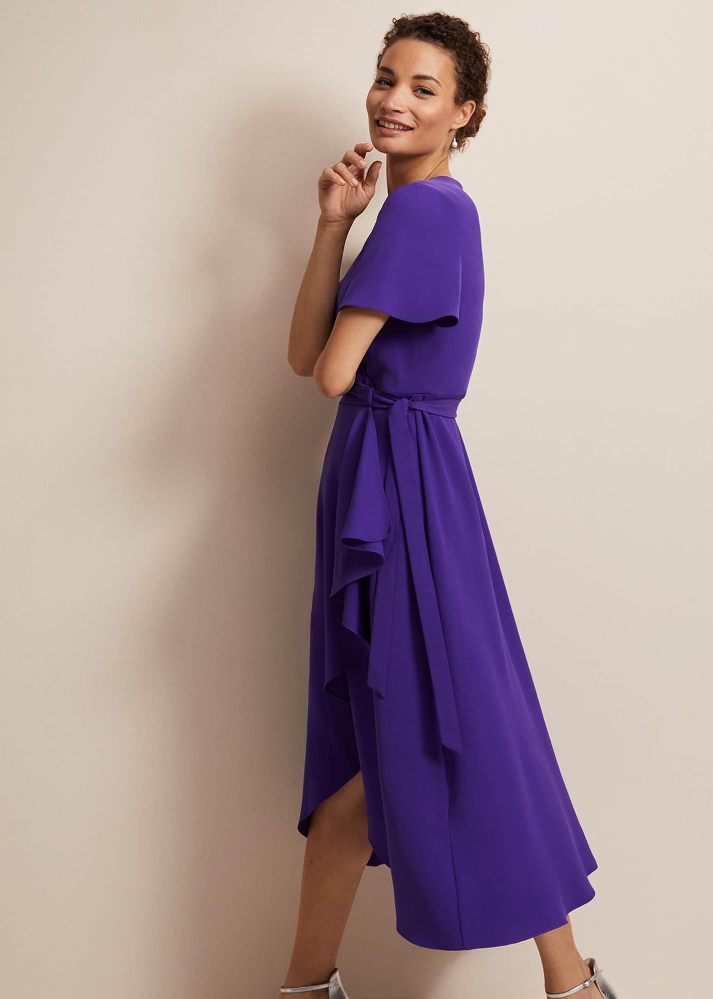 Julissa Ruffle Wrap Midi Dress