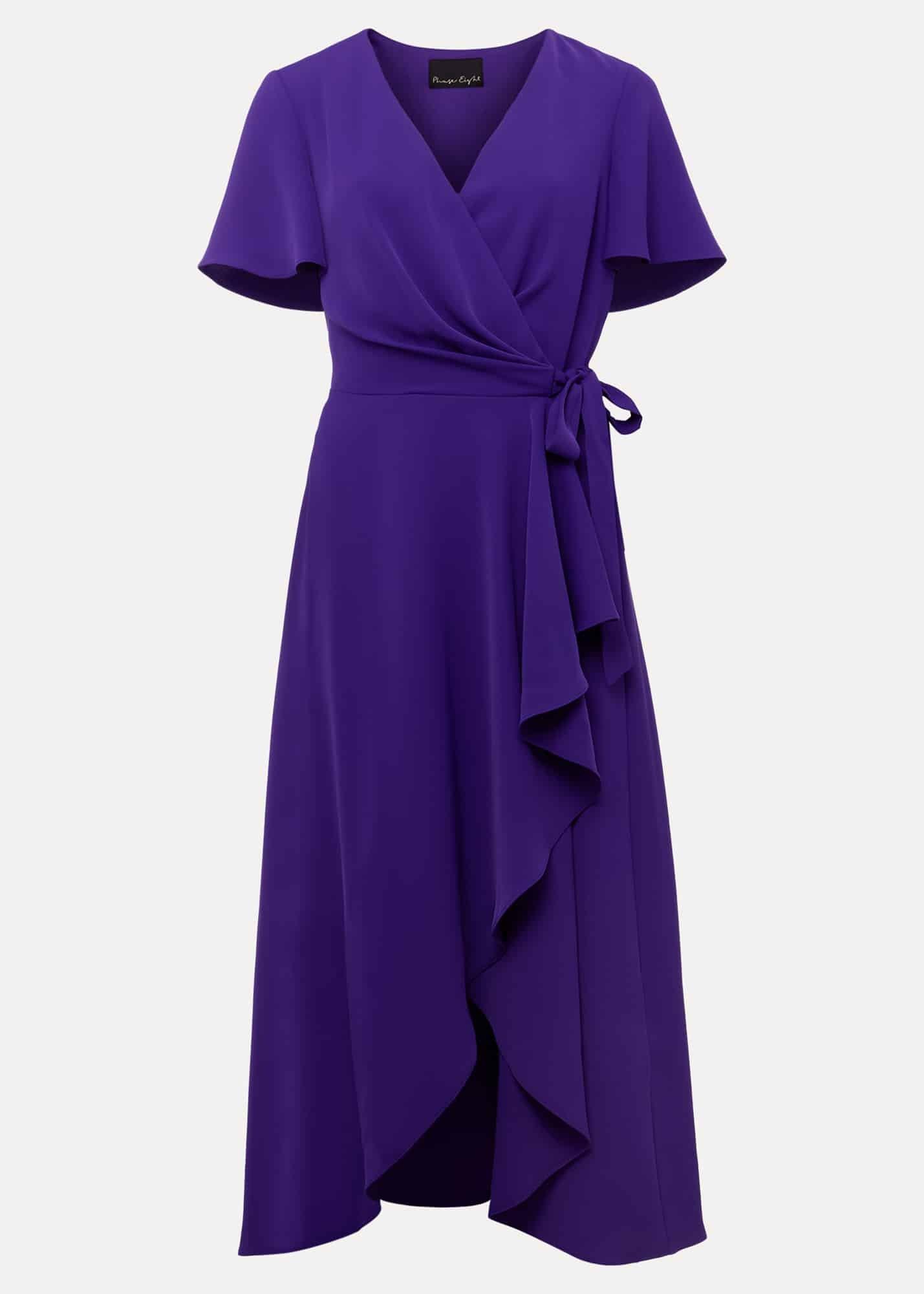 Julissa Ruffle Wrap Midi Dress