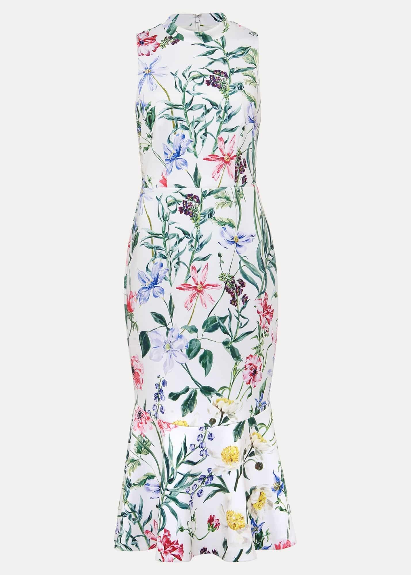 Tina Floral Fit And Flare Midi Dress