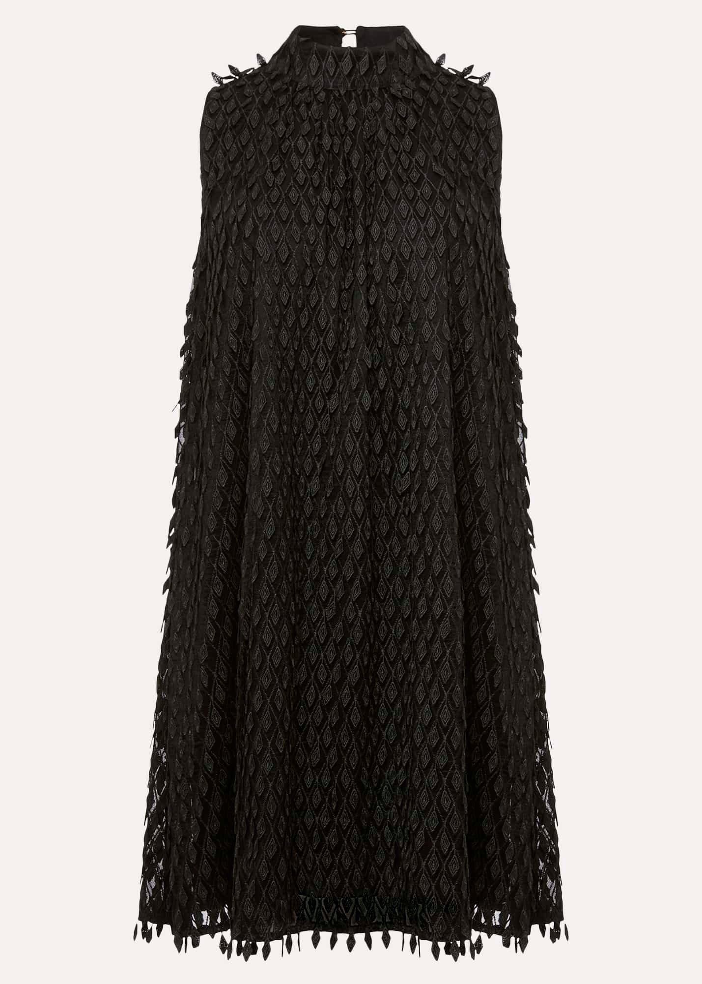 Zafia Black Shift Mini Dress