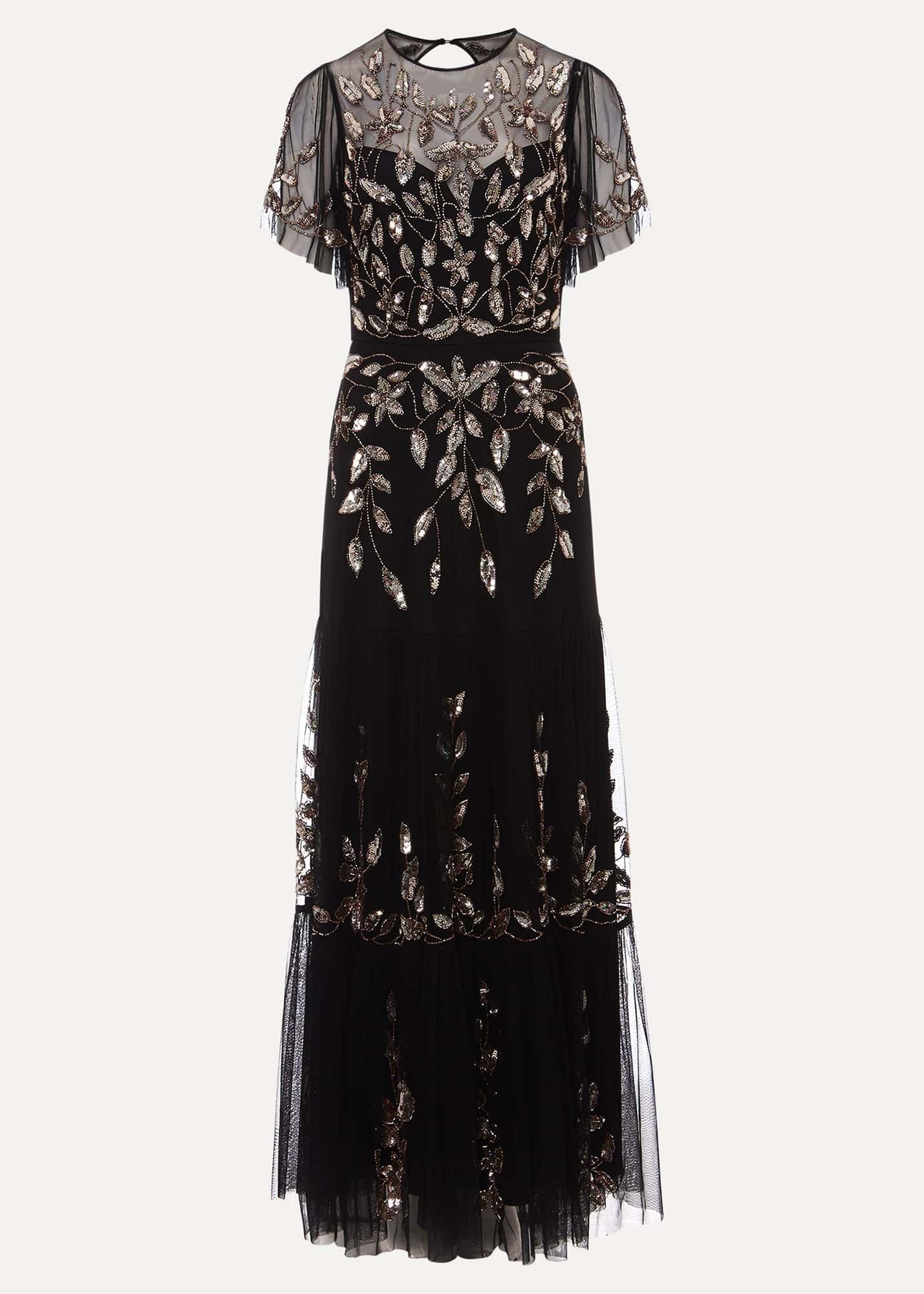 Hilary Beaded Tiered Maxi Dress