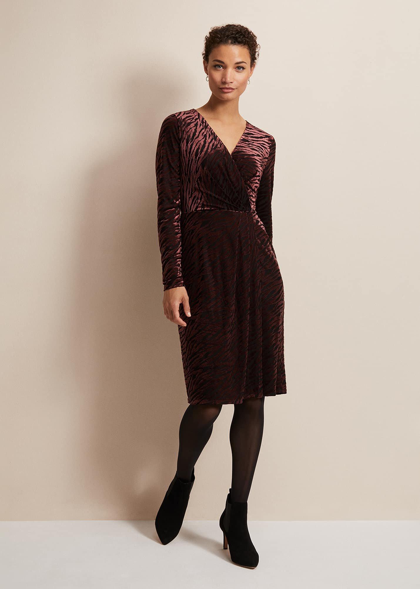 Elina Velvet Burnout Dress