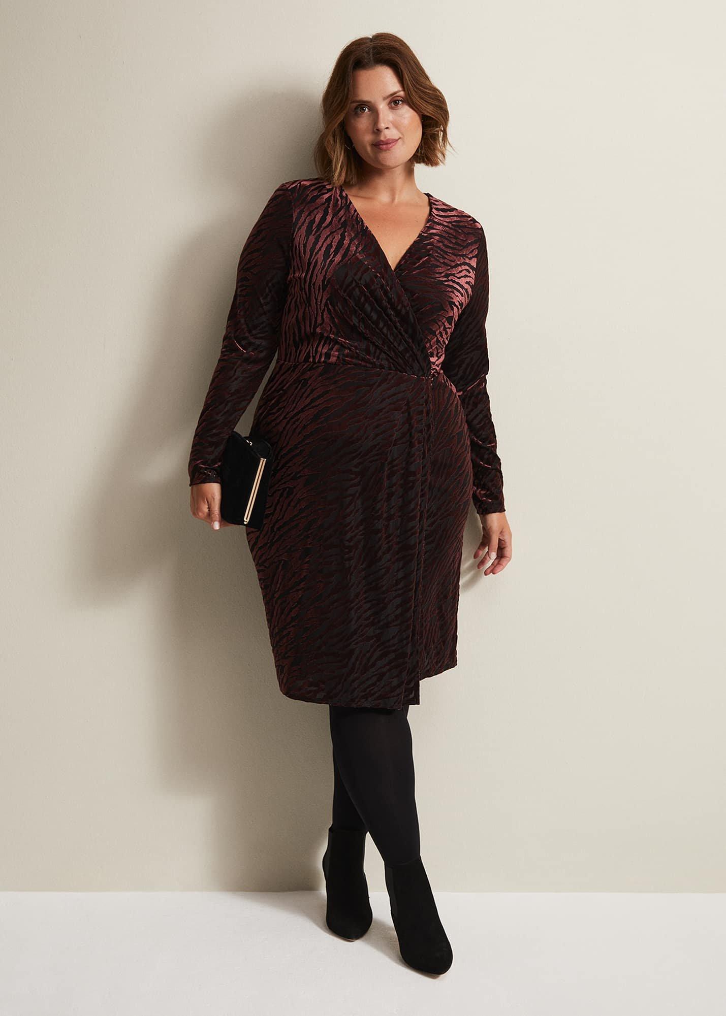 Elina Velvet Burnout Dress