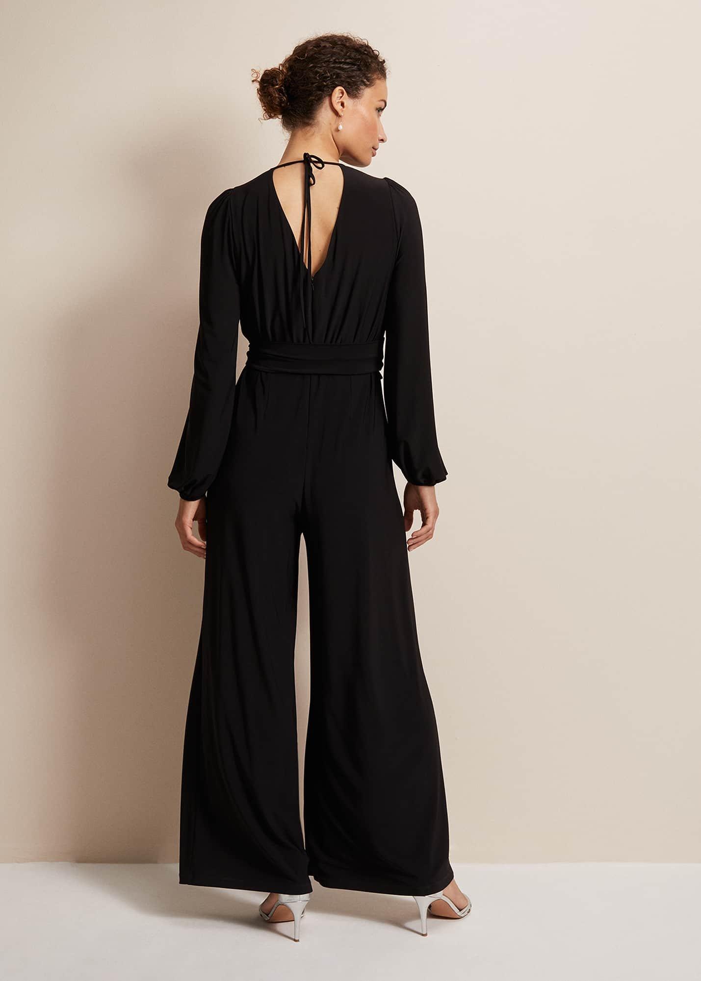 Janece Black Wide Leg Jumpsuit