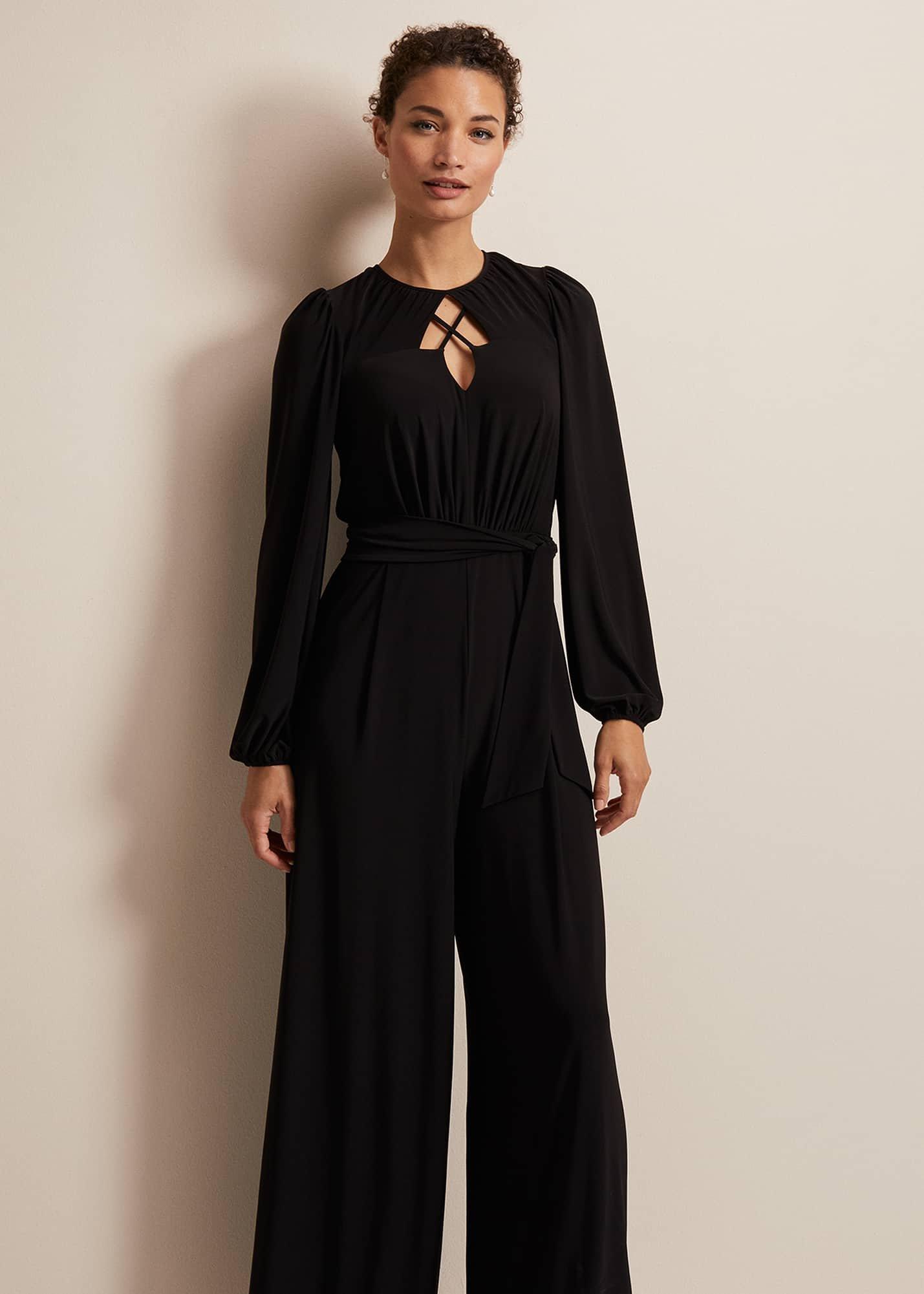 Janece Black Wide Leg Jumpsuit