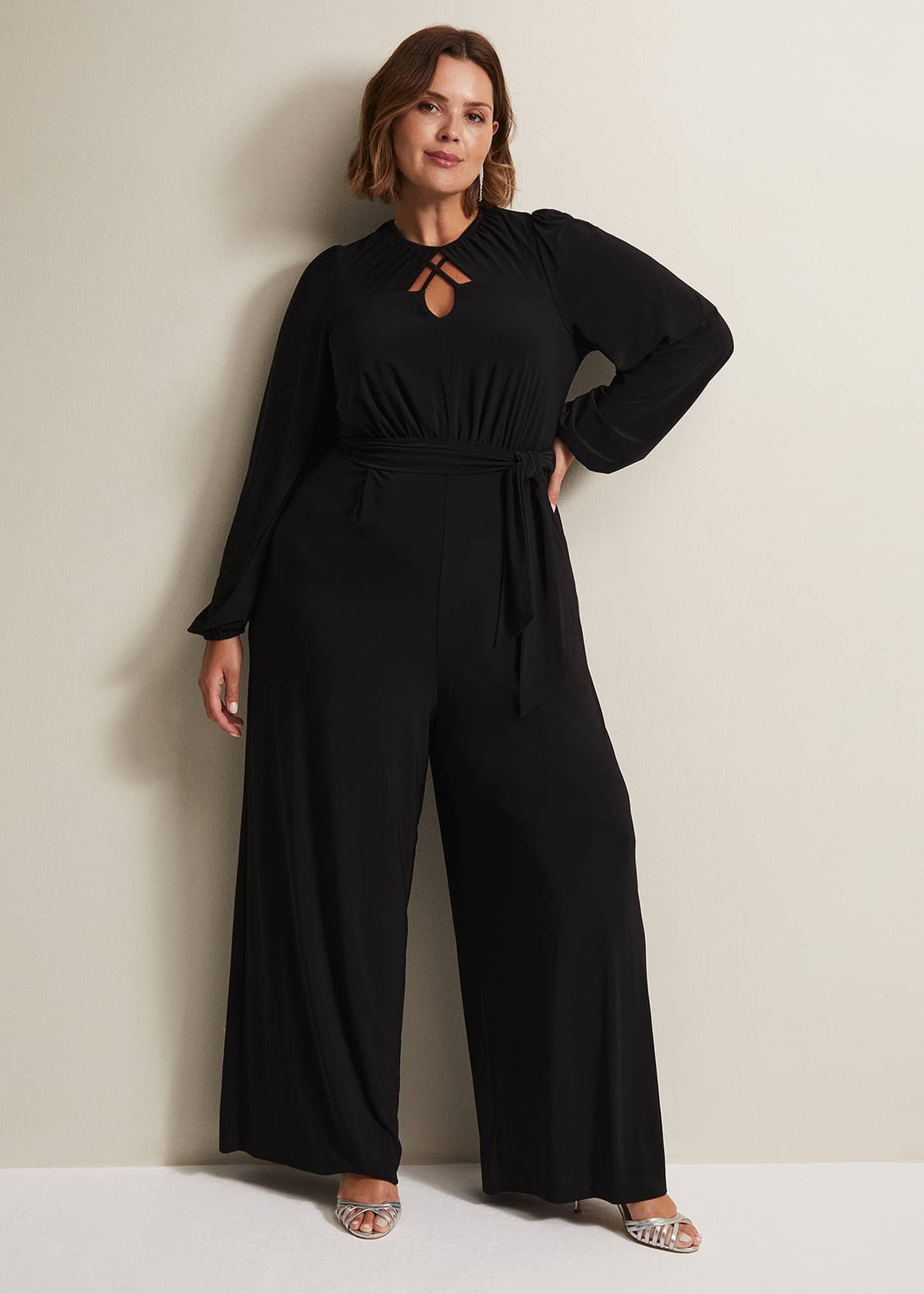 Janece Black Wide Leg Jumpsuit